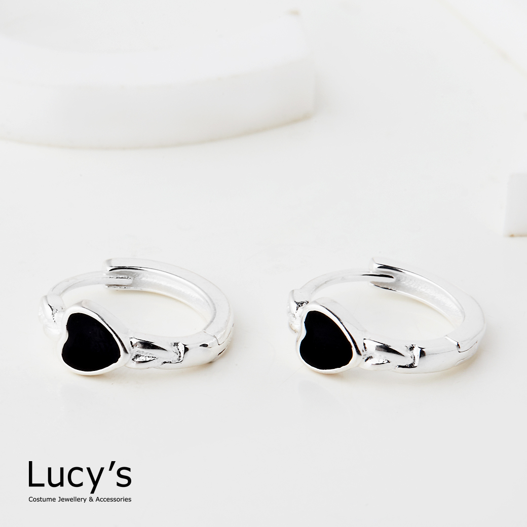 925純銀 酷愛 易扣耳環 (125910)