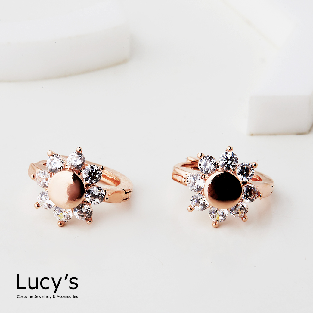 太陽花 易扣耳環 (122207)