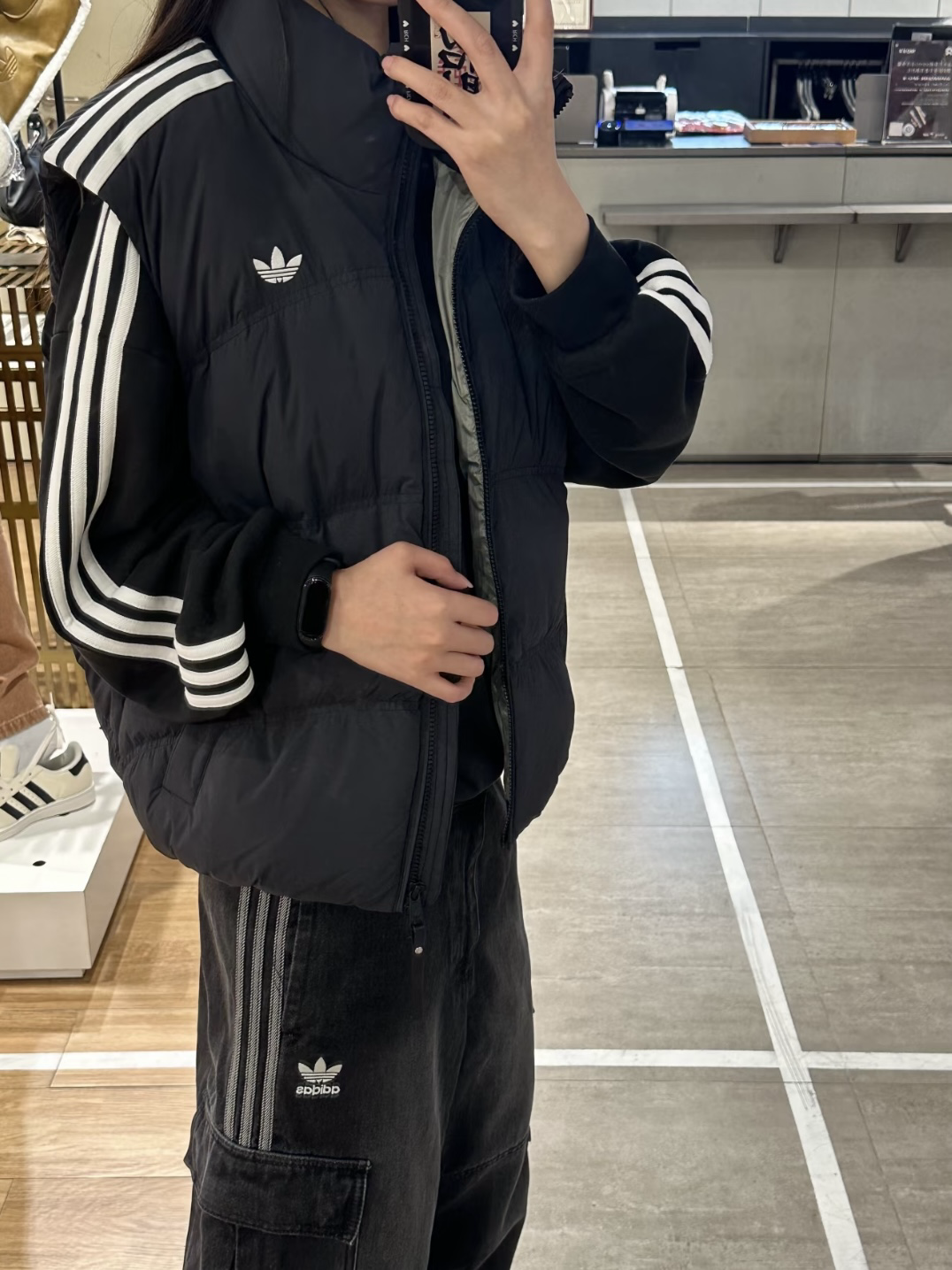 Adidas Originals 黑白 羽絨 背心 立領 外套 KS6108