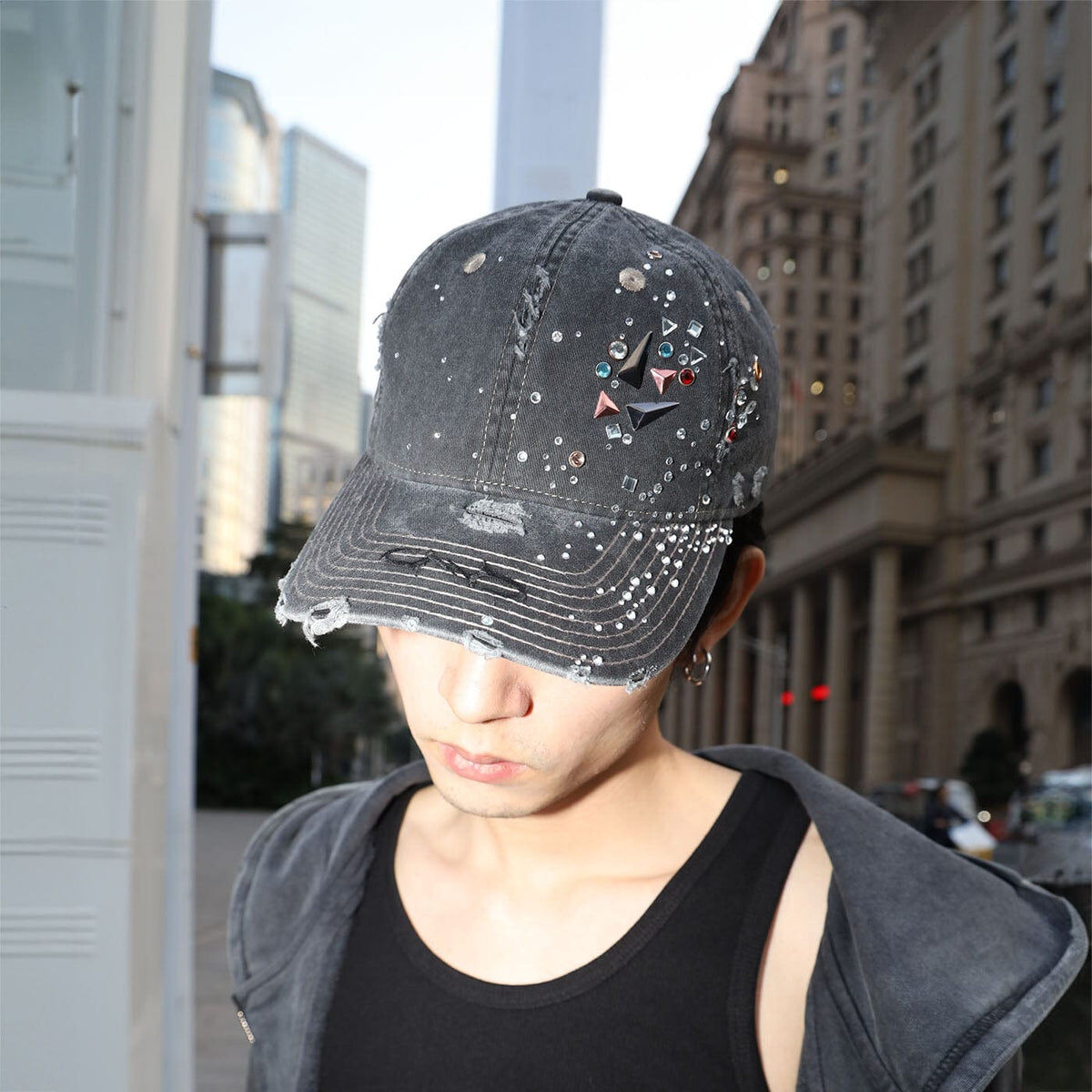 DND4DES Crystallized Distressed CAP 水鑽 棒球帽