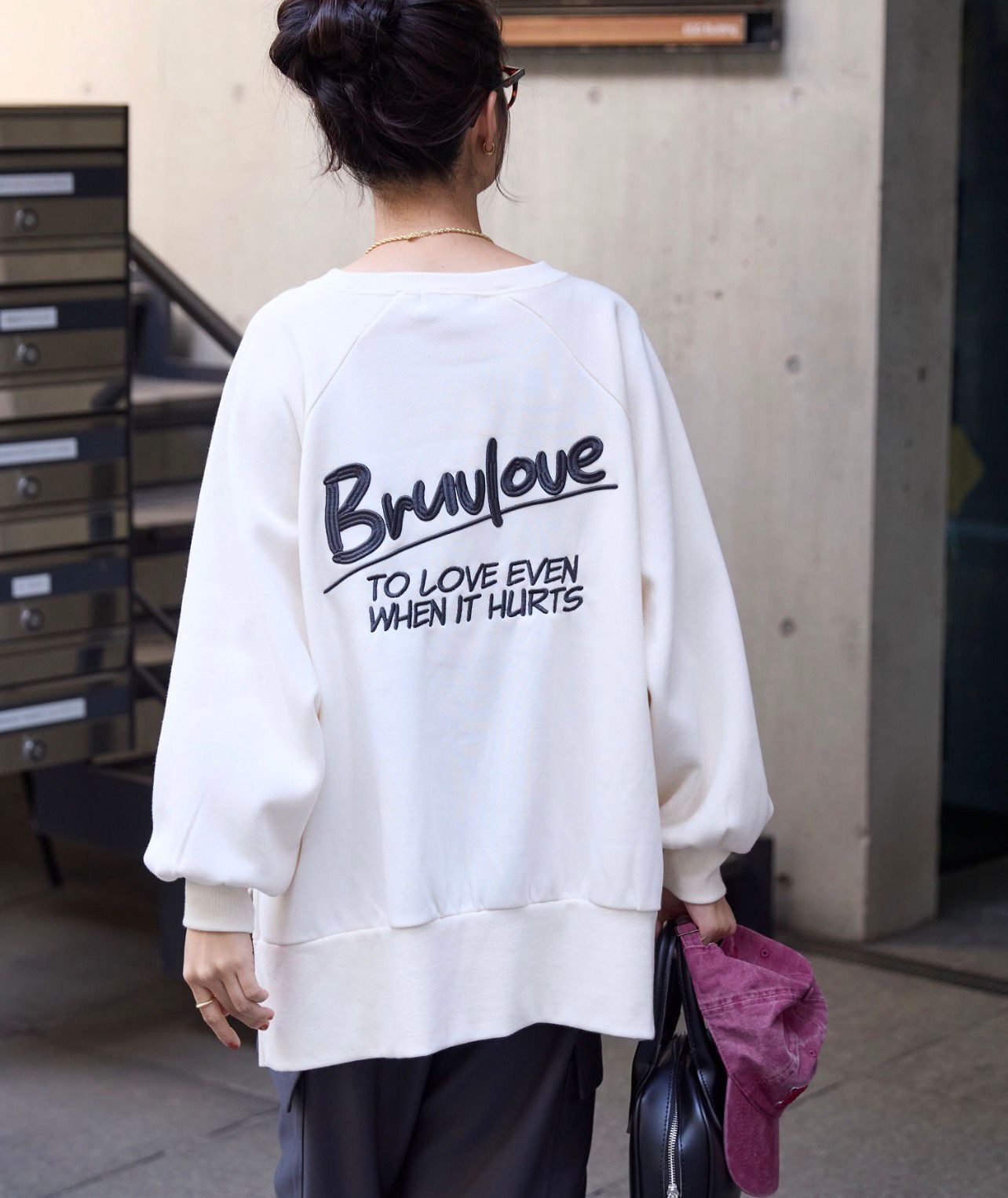 【預購】JN110604 MONO MART 大學標誌刺繡抓絨衛衣