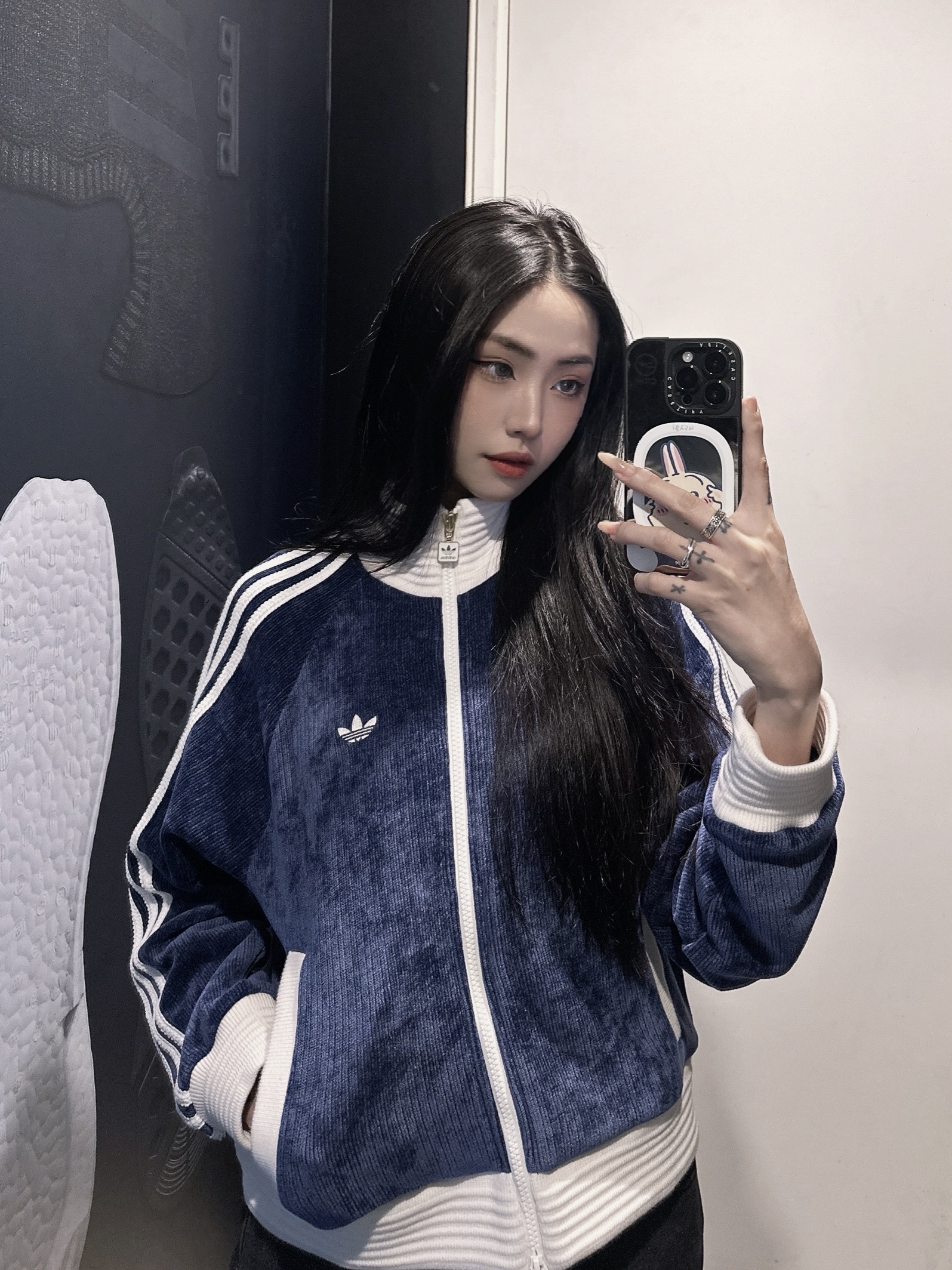 ADIDAS ORIGINALS RETRO 蛇年限定 短版 絲絨 立領外套