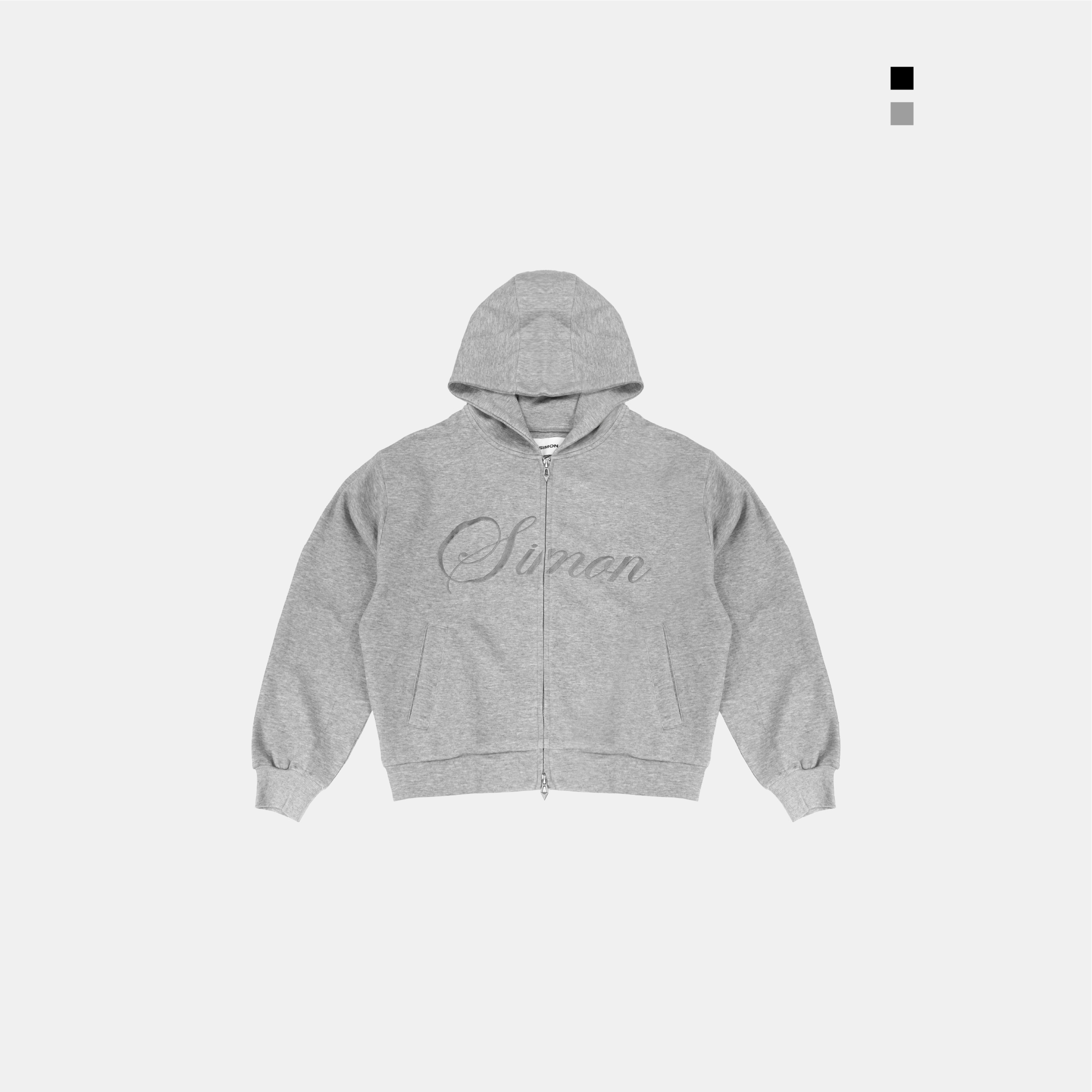 SIMON MADE OW-2510 都會禮節 刺繡 BOXY 連帽 外套