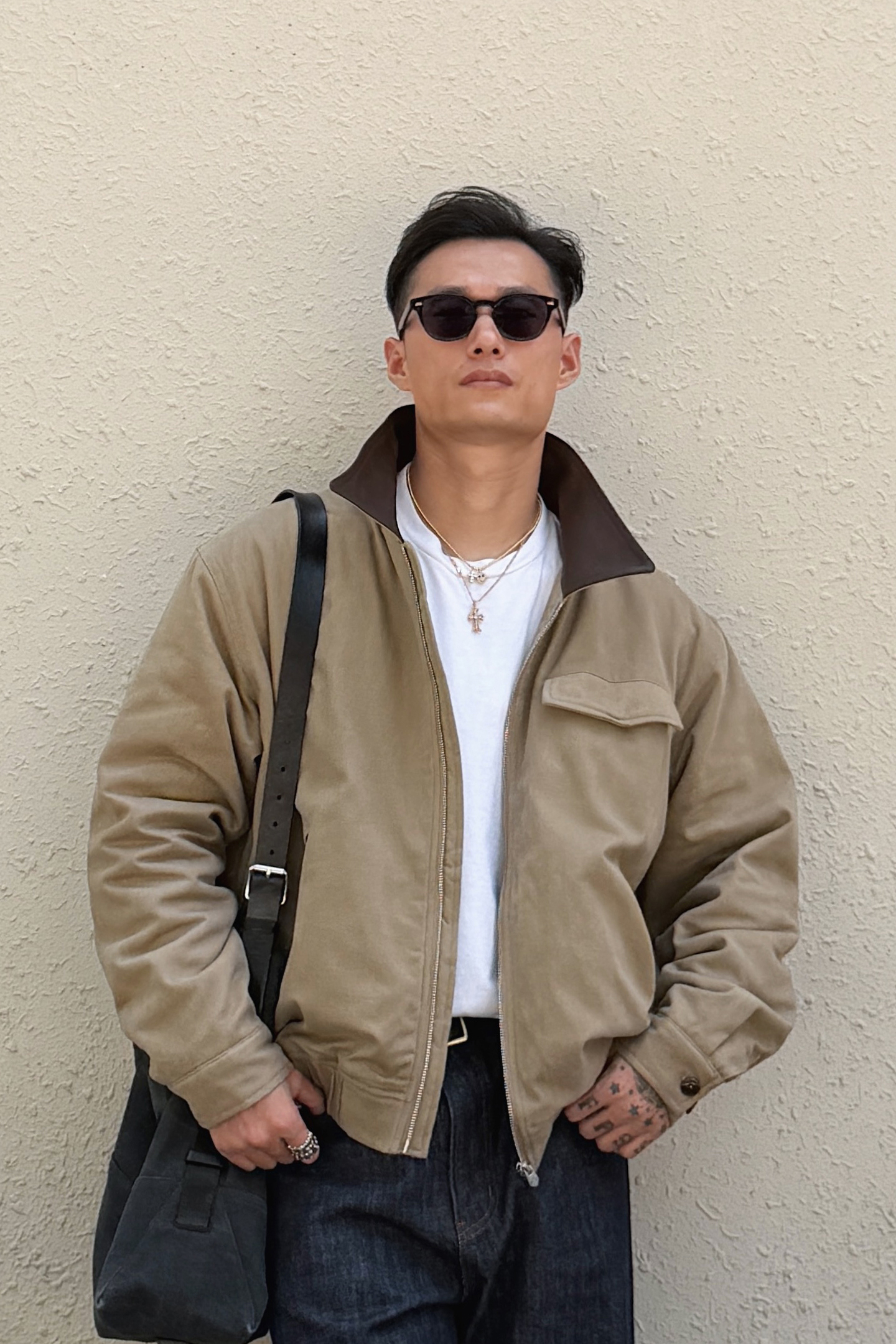 Unbent 25 A/W 馬皮領哈靈頓外套