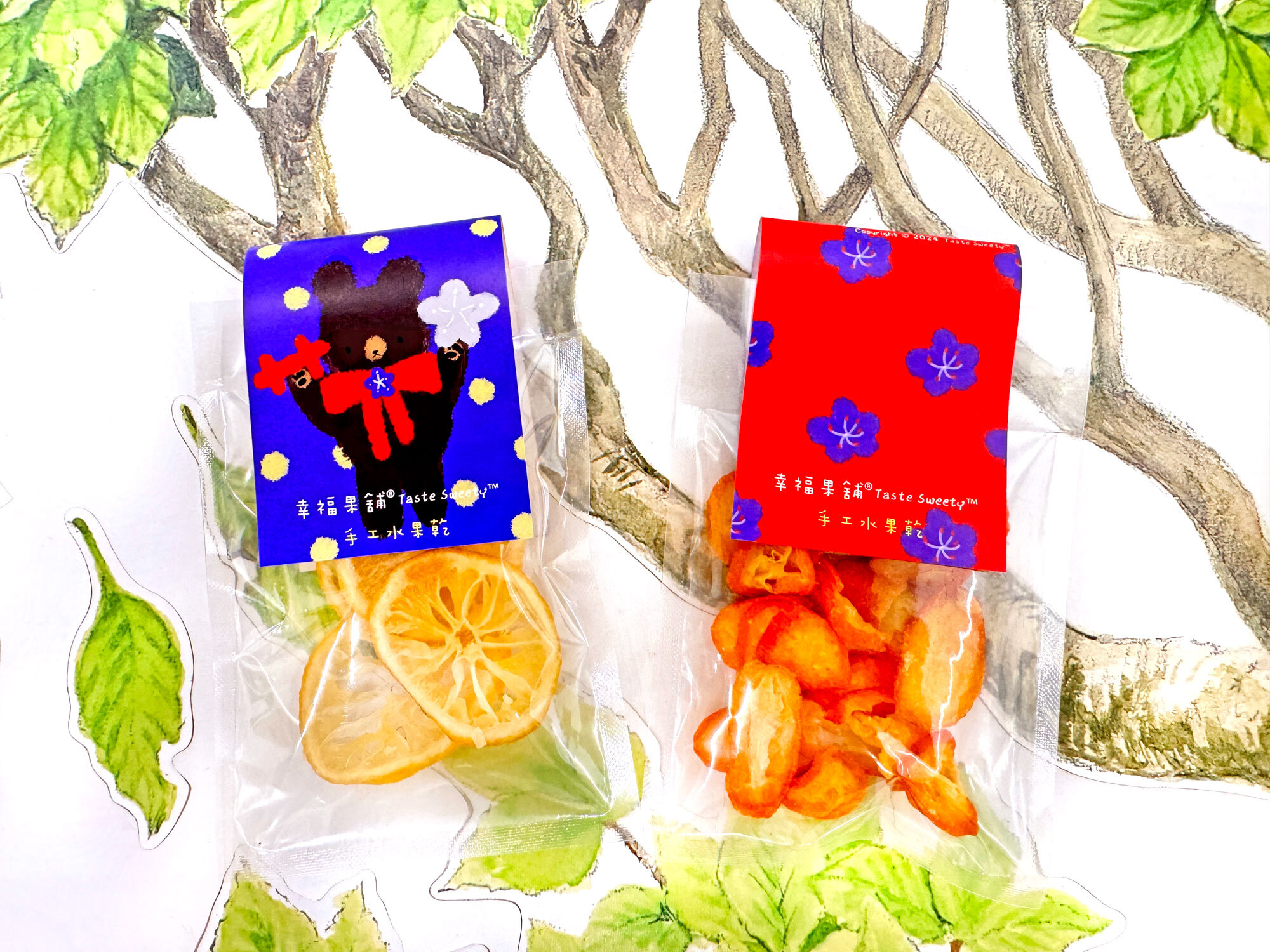 雙十梅花熊水果乾-小巧包