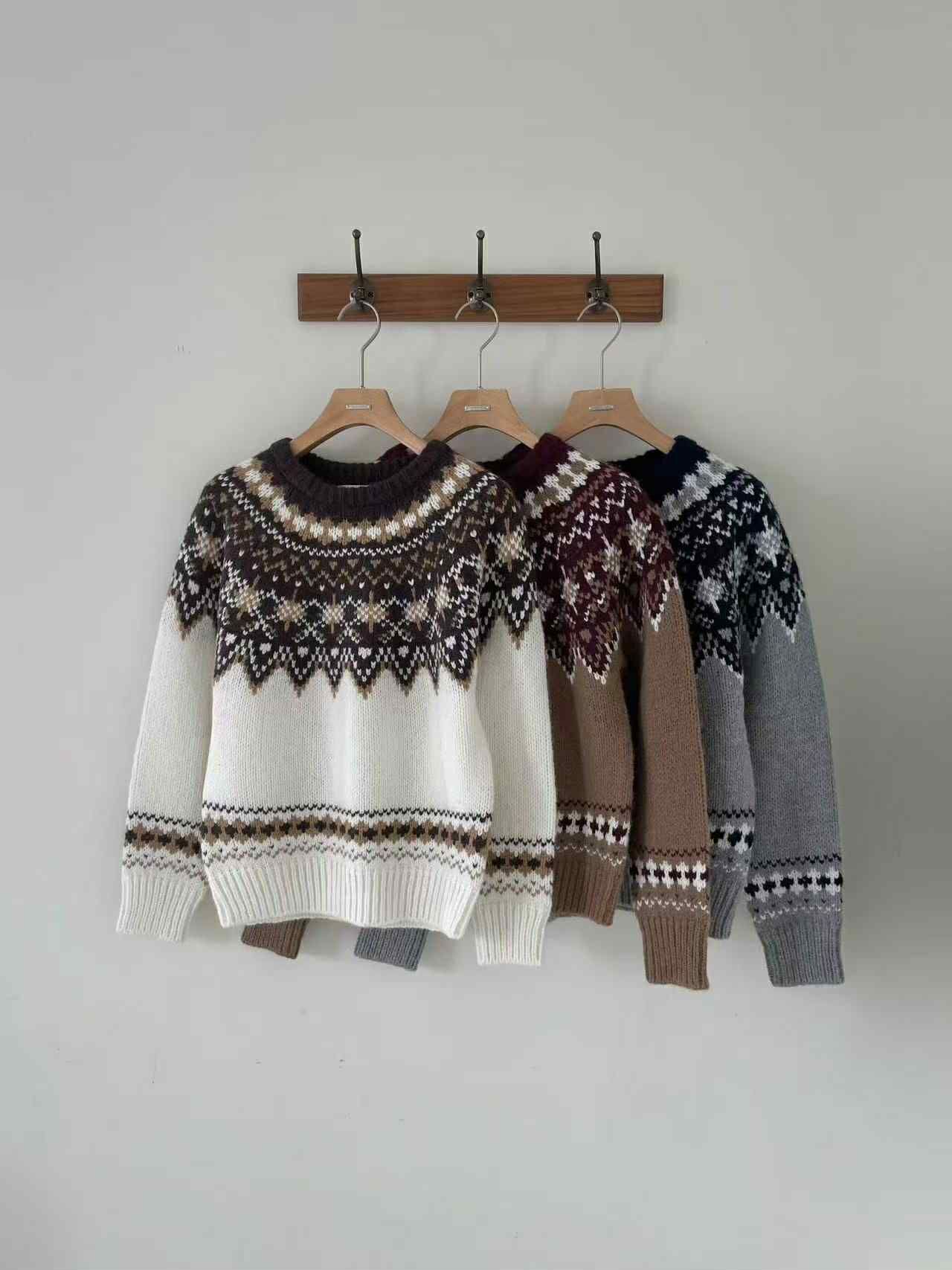 QC37 北歐費爾島羊駝毛毛衣