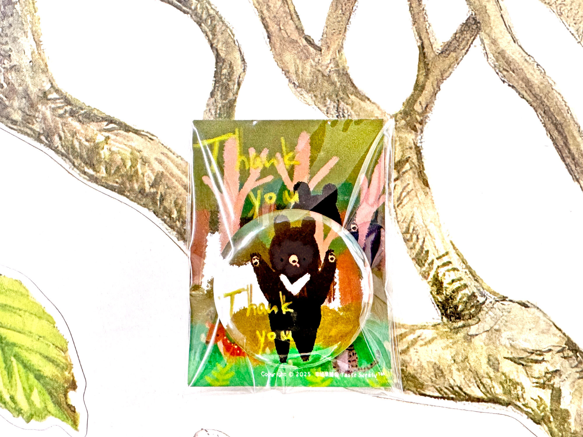 森林熊圓徽章(胸章)