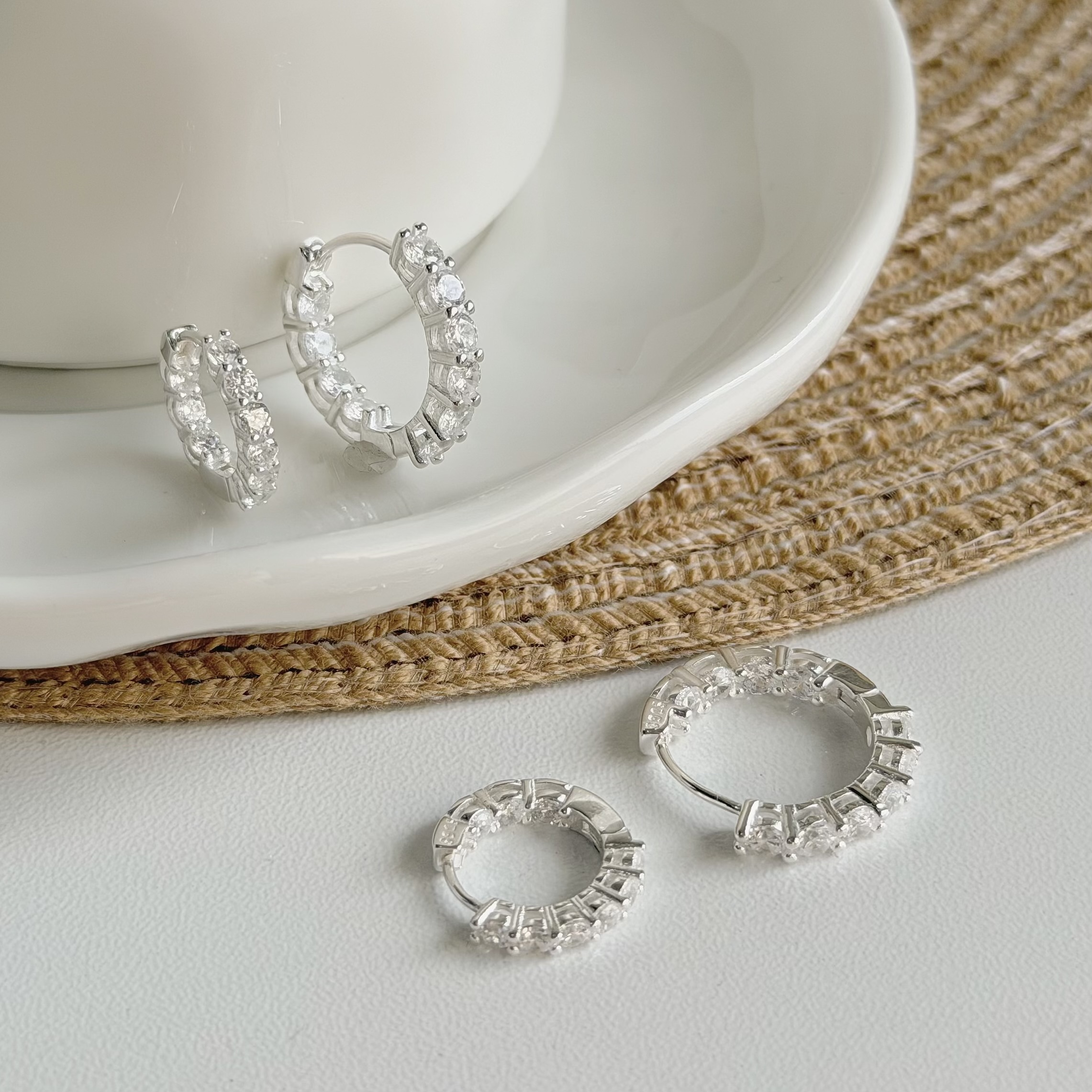 K122內外圈鋯石純銀易扣