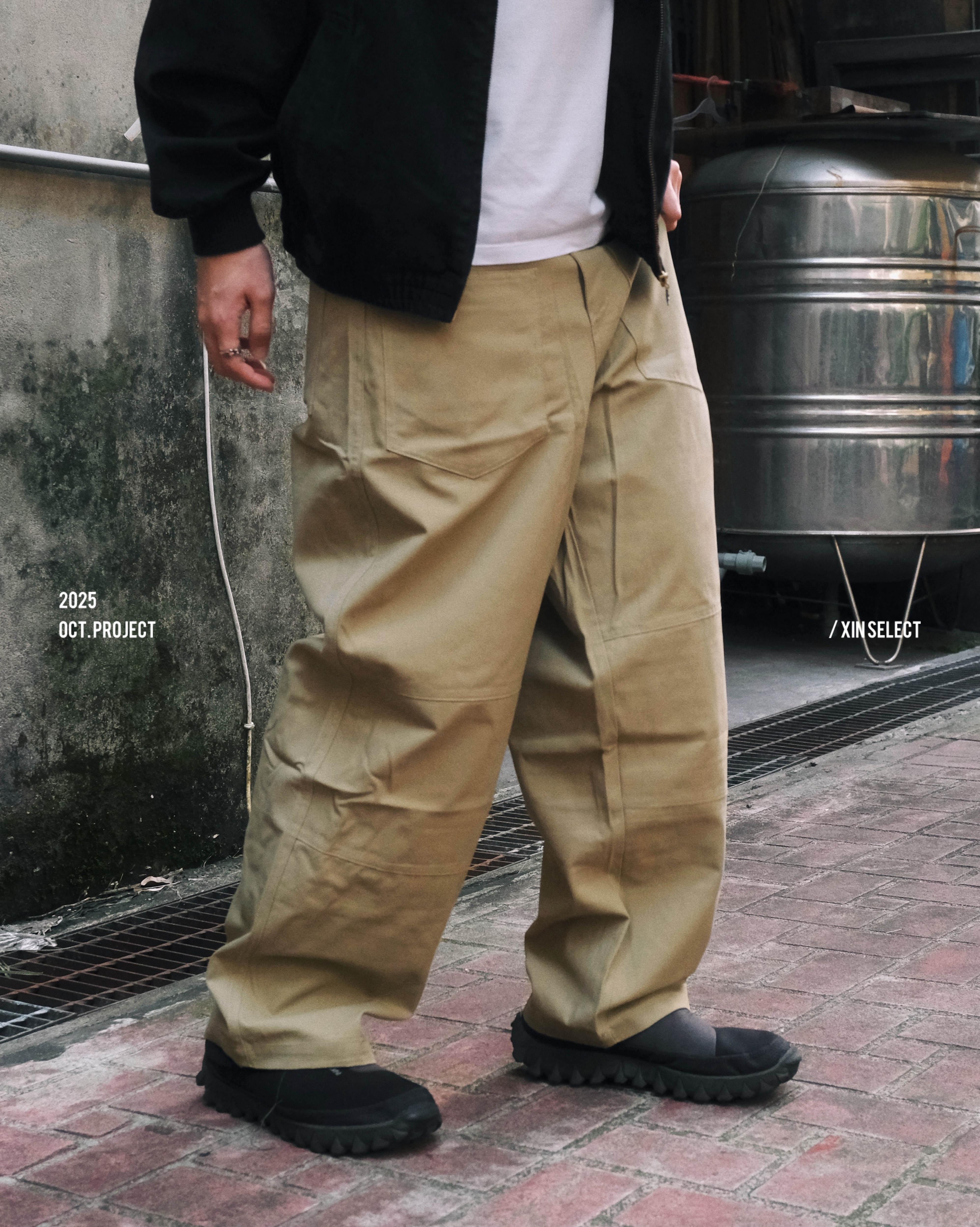 <現貨>IVORY Wide-Leg Chino Pants 寬鬆 斜紋 繭型 長褲 二色【S125017】