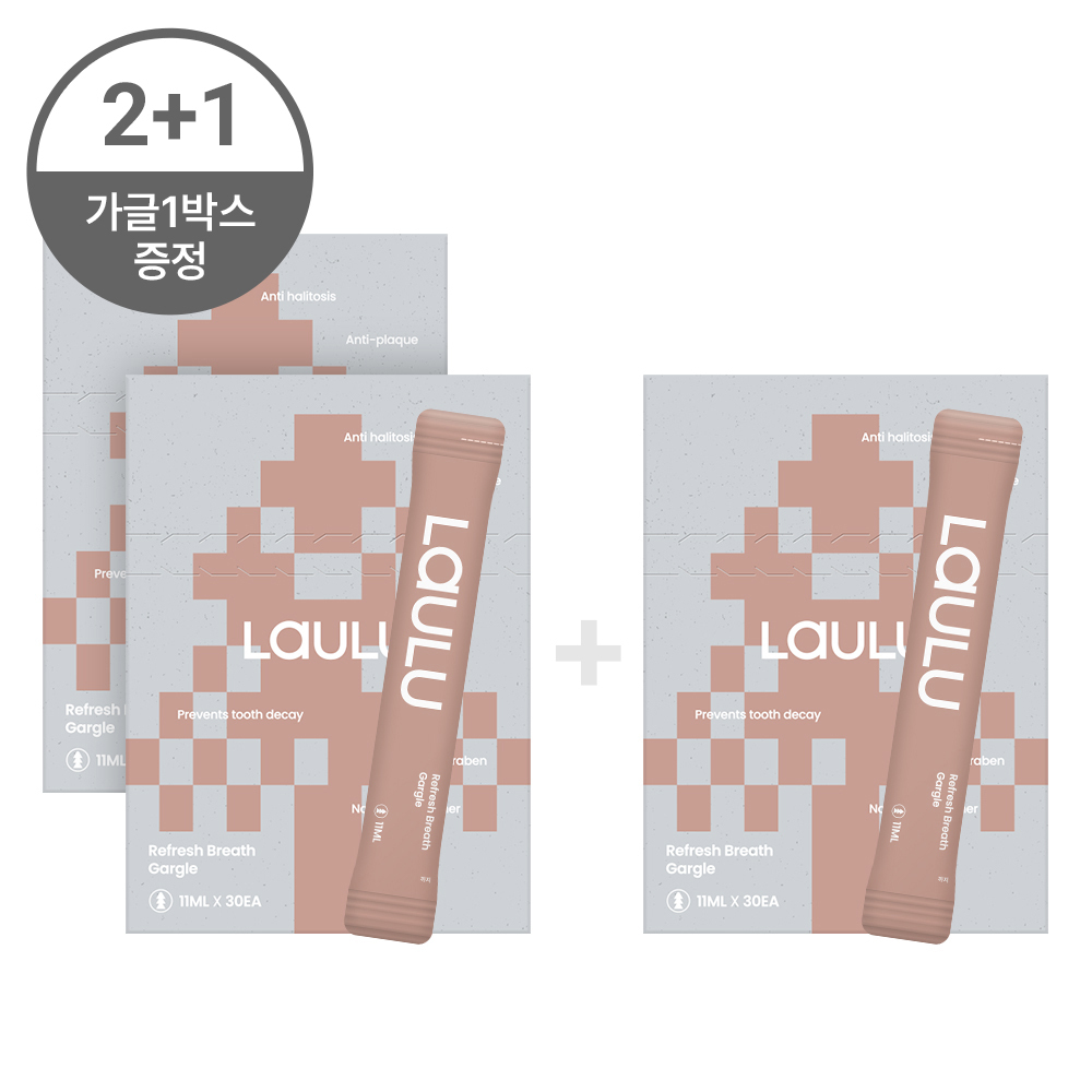 LAULU  抗菌漱口水 [不含酒精] 11ml*30ea [2+1盒]