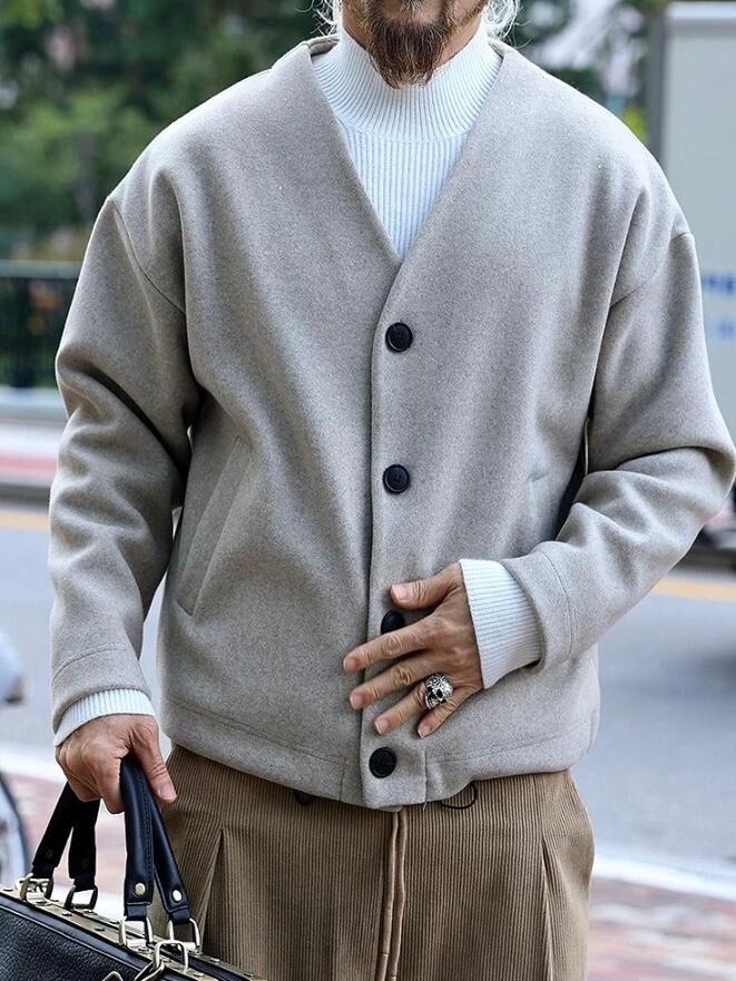 V領開胸外套 JK2649