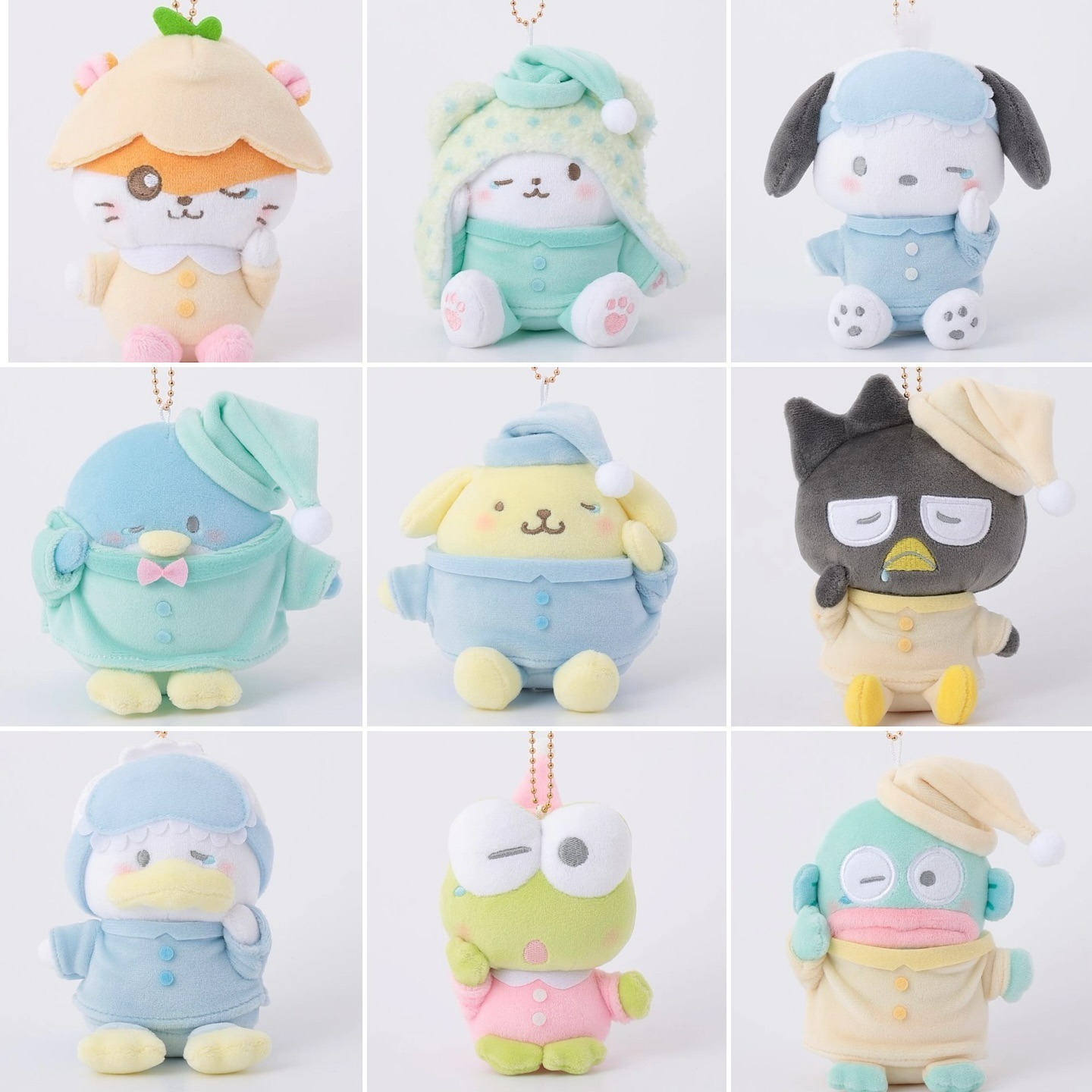 日本 Sanrio 睡衣派對系列 公仔匙扣