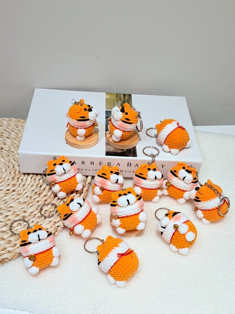 迷你胖胖小老虎吊飾