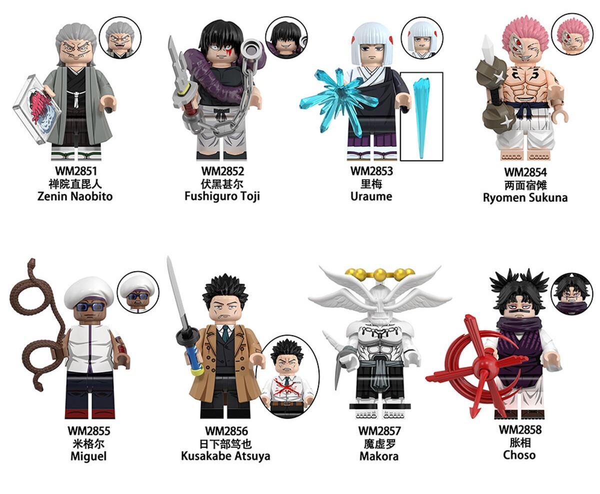 Jujutsu Kaisen Custom Minifigures Set Fit Lego WM6200