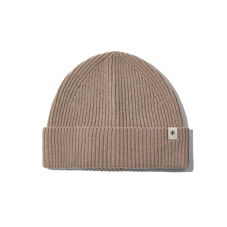 SNOW PEAK 奶茶色針織毛帽 ONESIZE