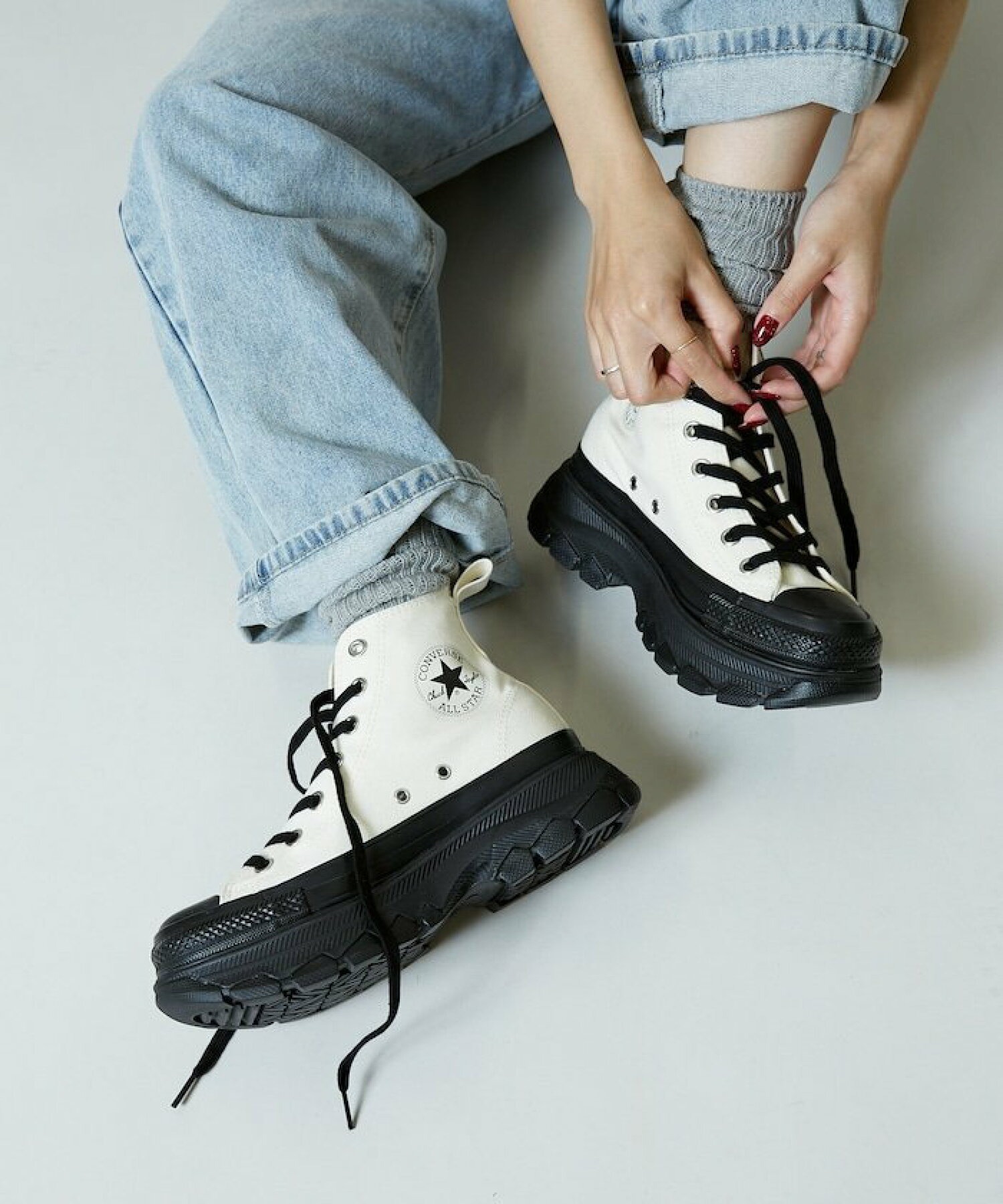 預購┃CONVERSEALL STAR TREKWAVE Z HI 高筒 拉鍊 厚底 增高 白黑