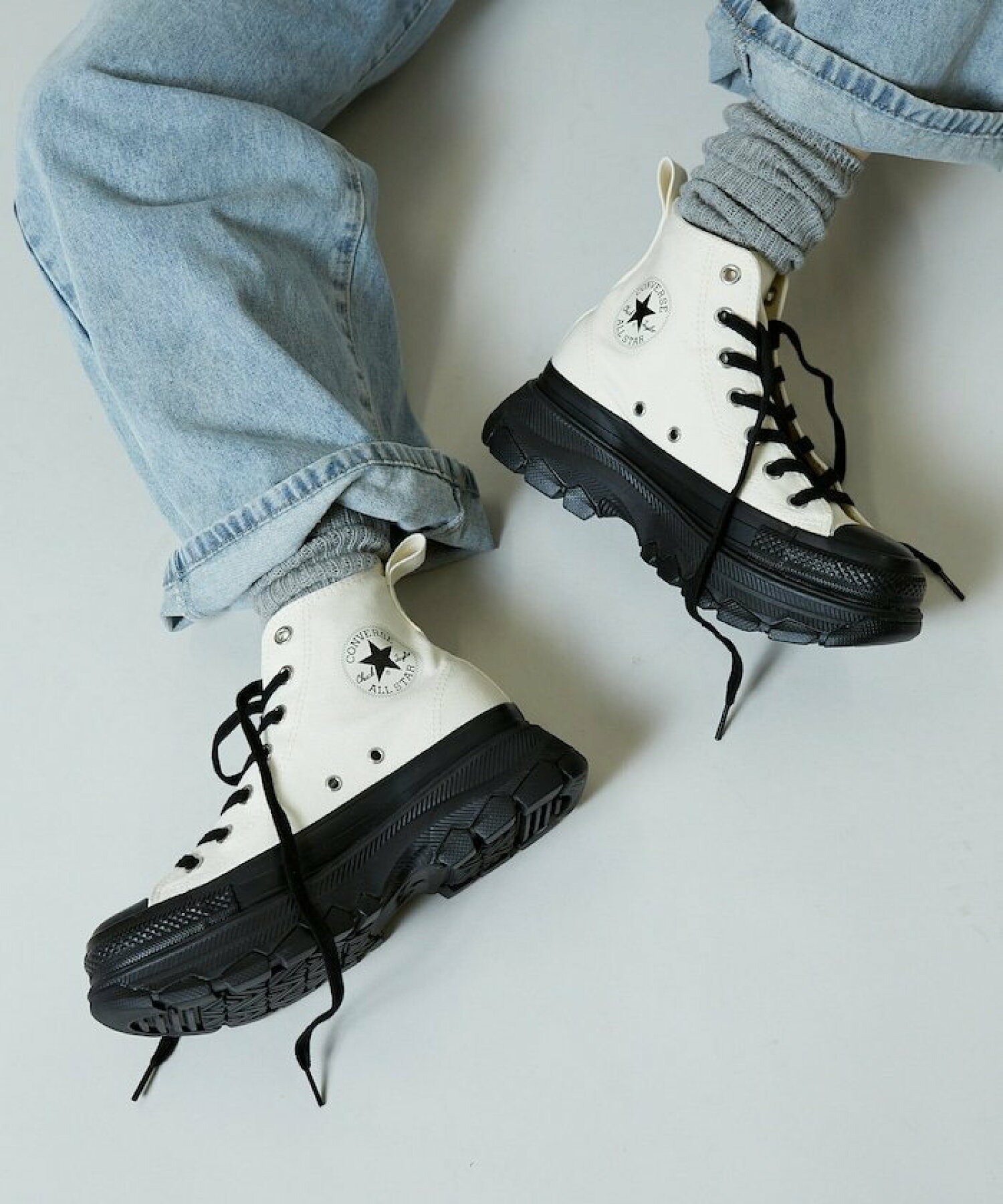 預購┃CONVERSEALL STAR TREKWAVE Z HI 高筒 拉鍊 厚底 增高 白黑