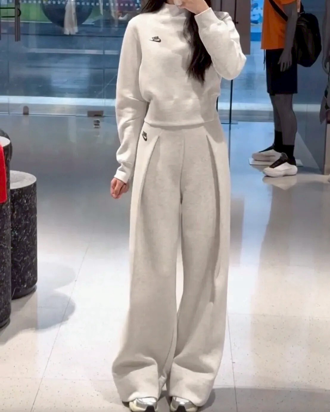 Nike Sportswear Tech Fleece 太空棉褲 褶皺 高腰 長褲 闊腿褲 共2色 女款