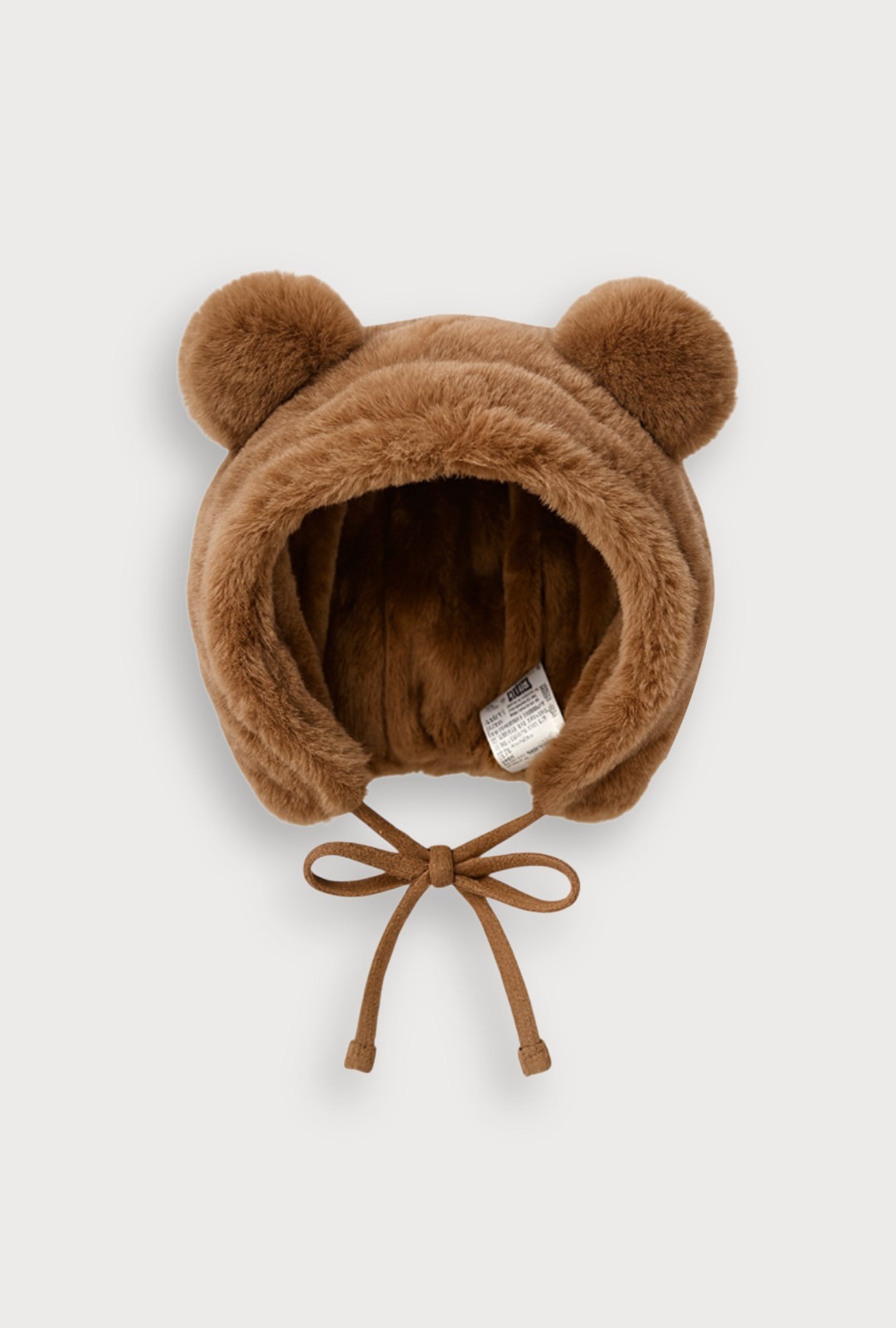 Moimoln☘︎25冬 天鵝絨內襯可愛熊熊帽｜咖啡色