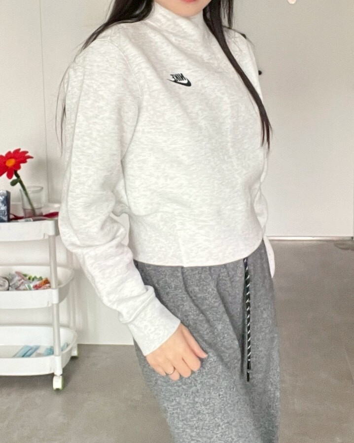 NIKE 立領保暖衛衣 長袖上衣 太空棉 共2色 女款