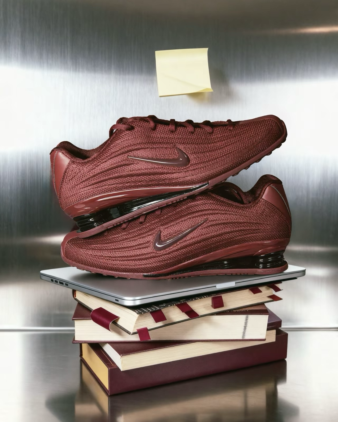 Nike SHOX Z Dark Team Red 酒紅 金屬 氣墊 復古 彈簧鞋 休閒鞋 女鞋