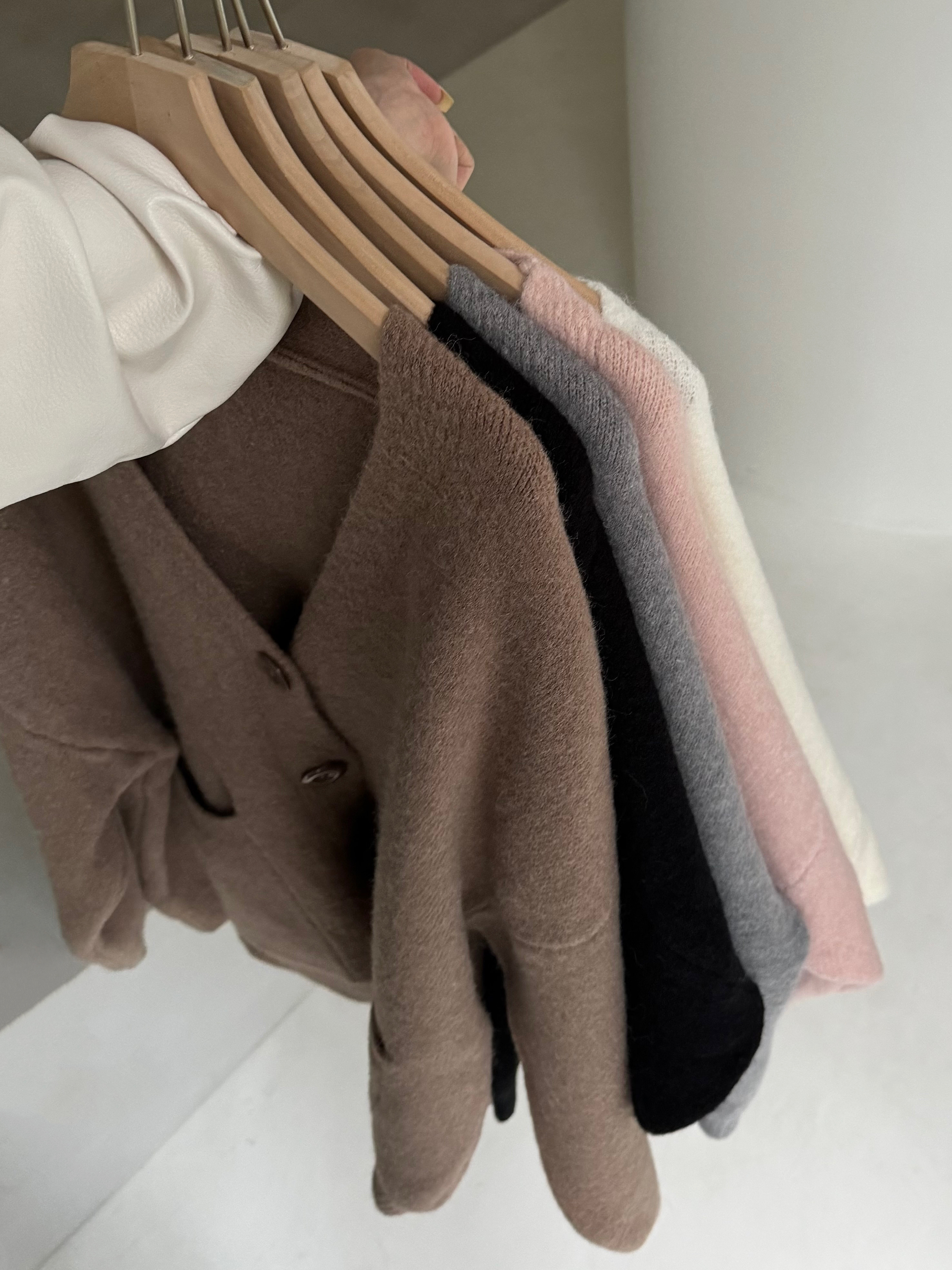 羊毛重磅寬鬆針織外套