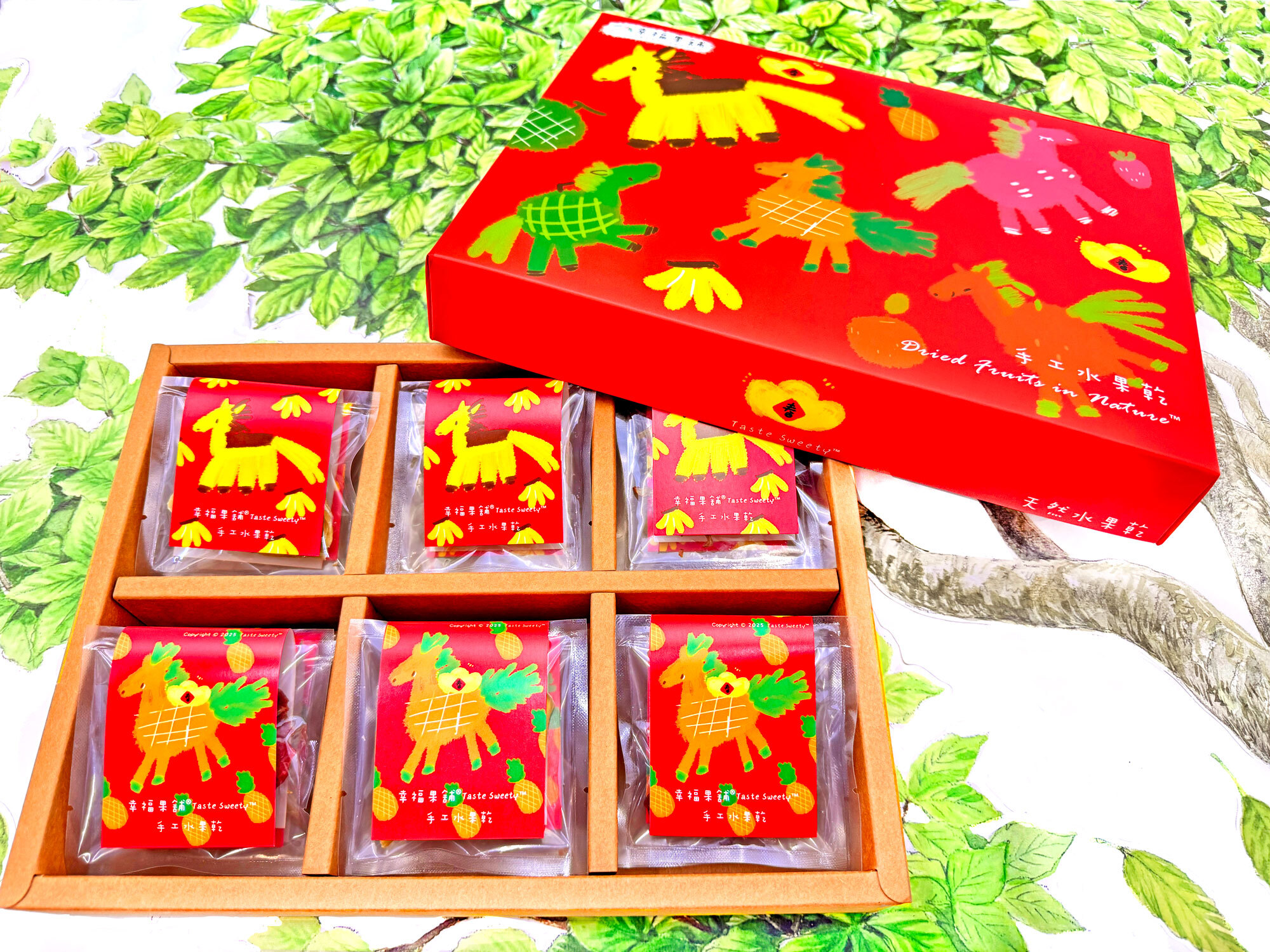 五福水果馬新年水果乾禮盒6格(12入/18入/24入)