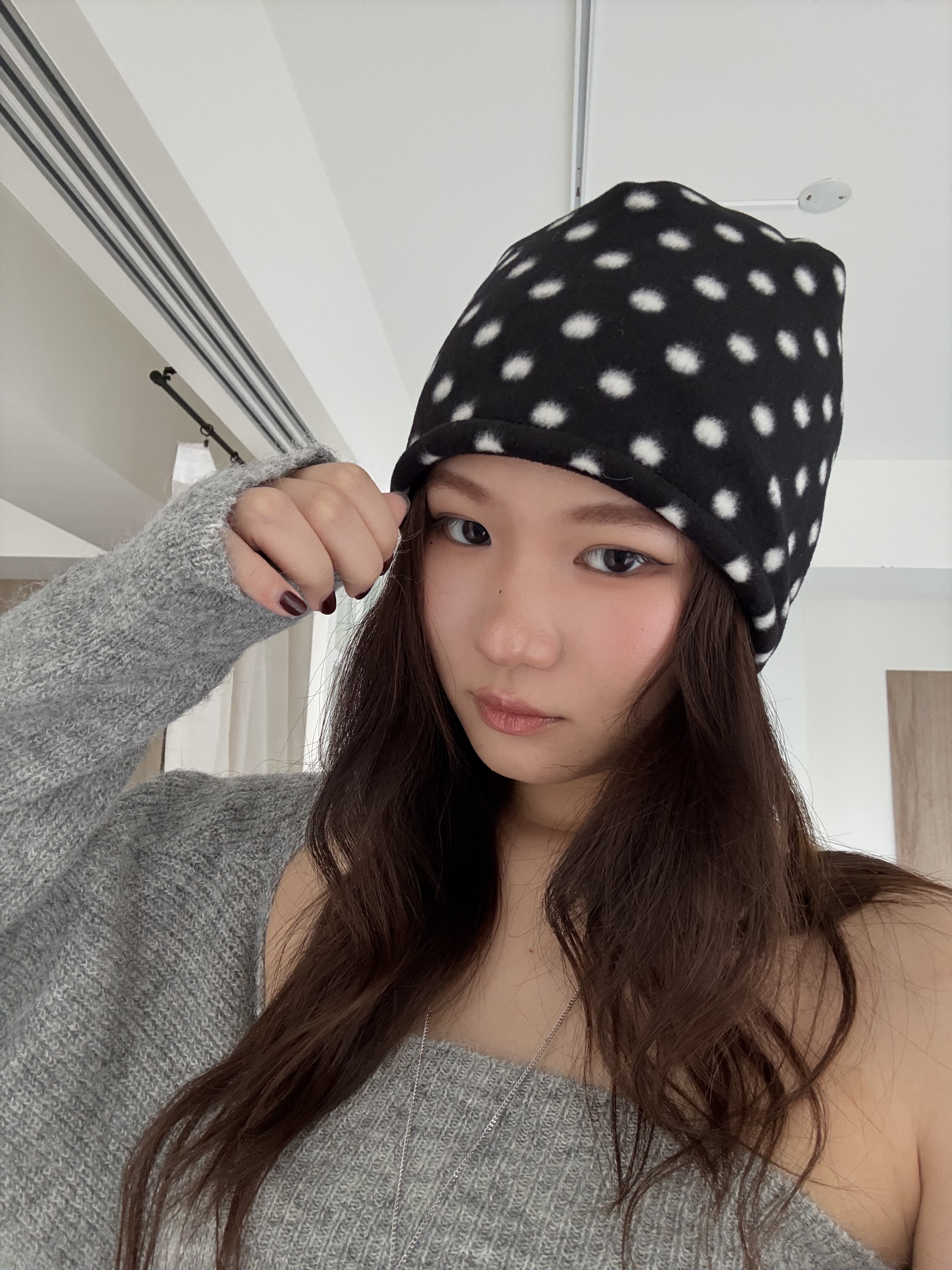 Q27/波點,豹紋 毛巾帽