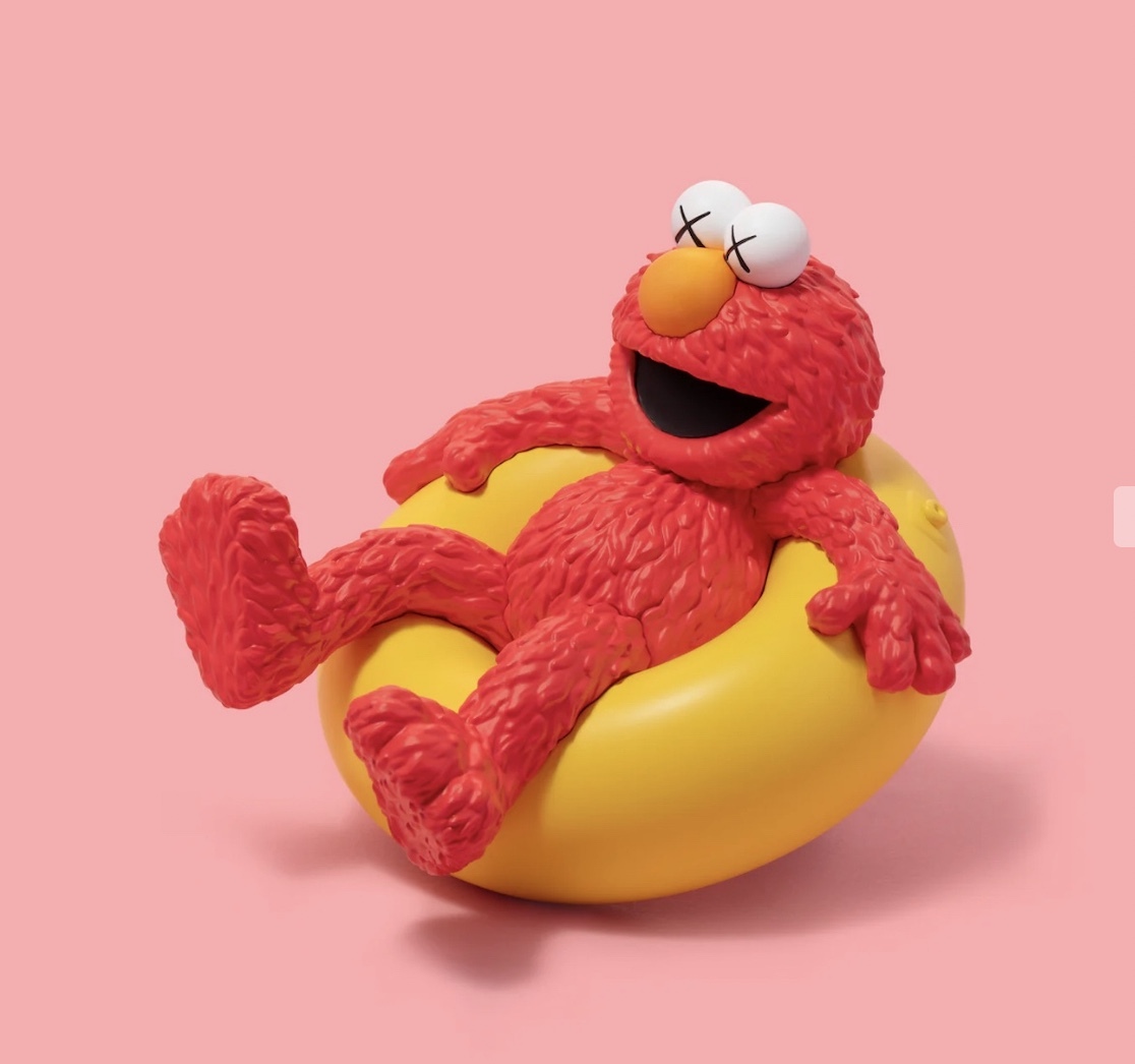 KAWS WATER PARADE & Sesame Street 芝麻街 Elmo vinyl figure