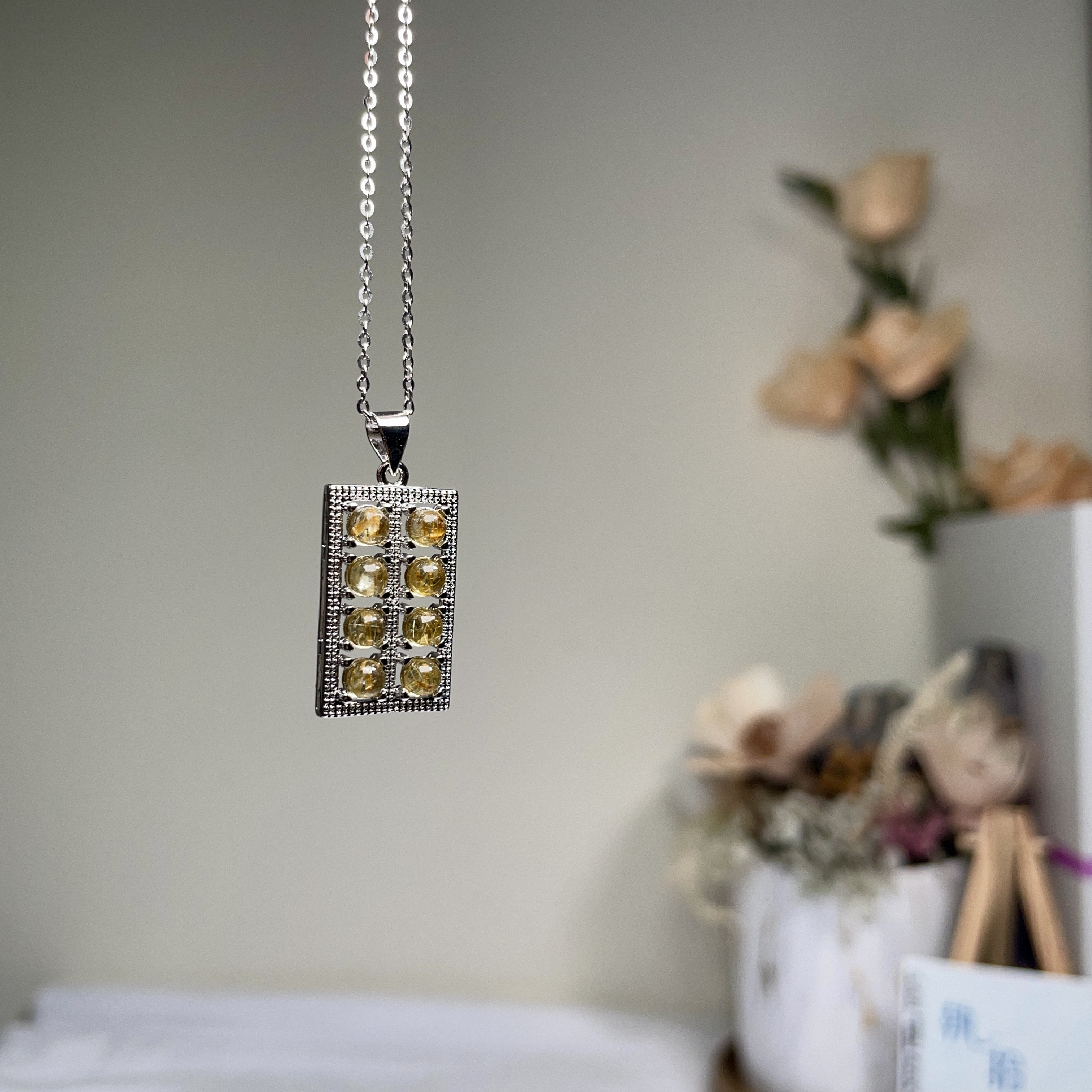 鈦金小算盤吊墜