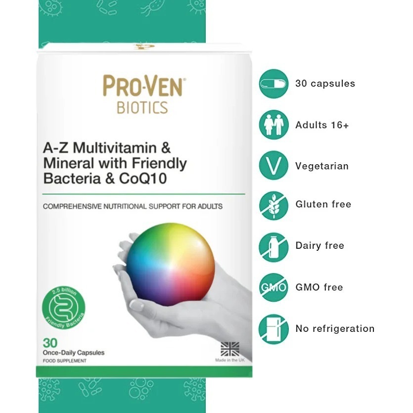 英國PROVEN益生菌成人綜合營養素 CoQ10 30粒  (最新英國包裝)