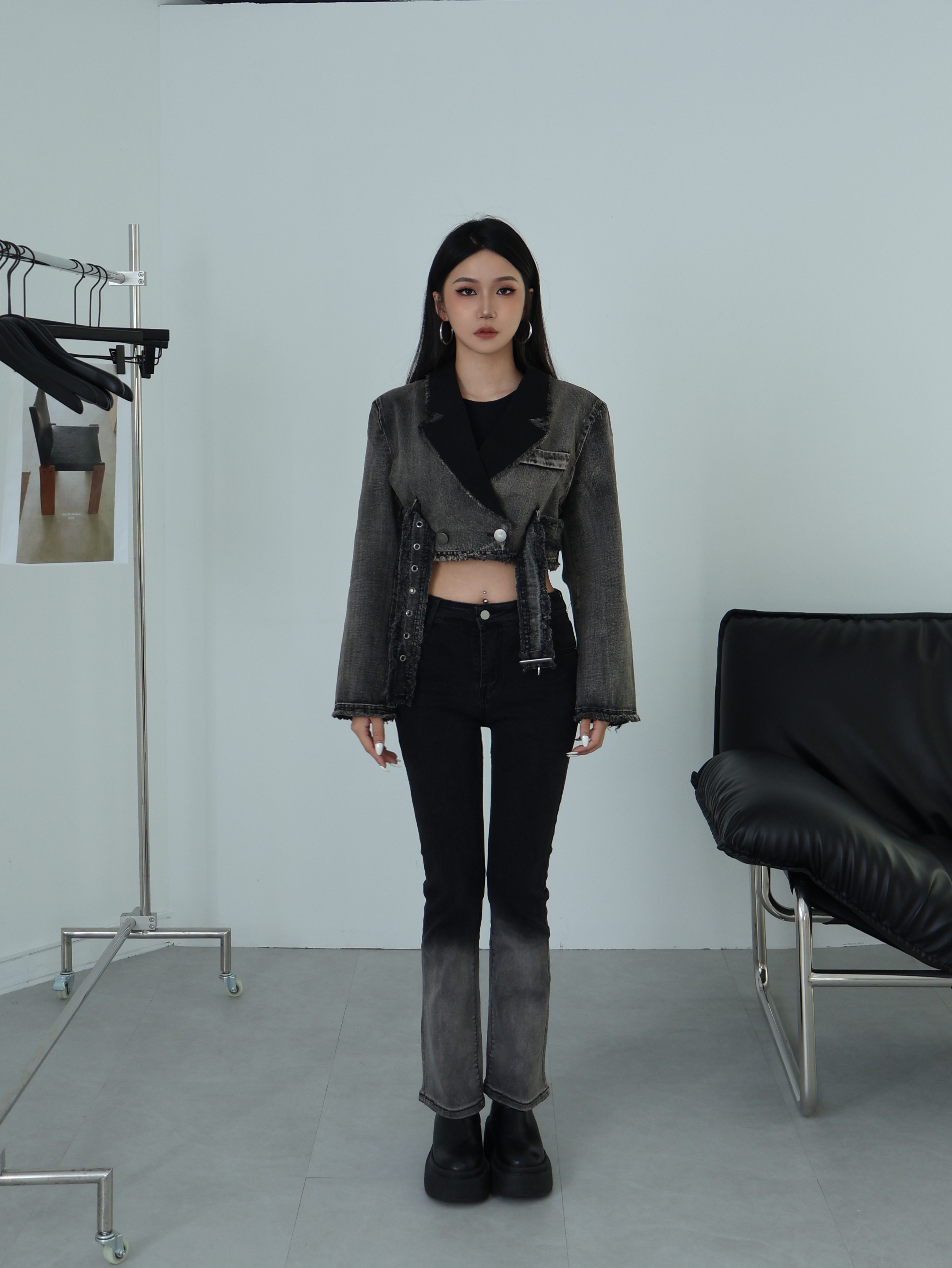 漸層個性喇叭褲