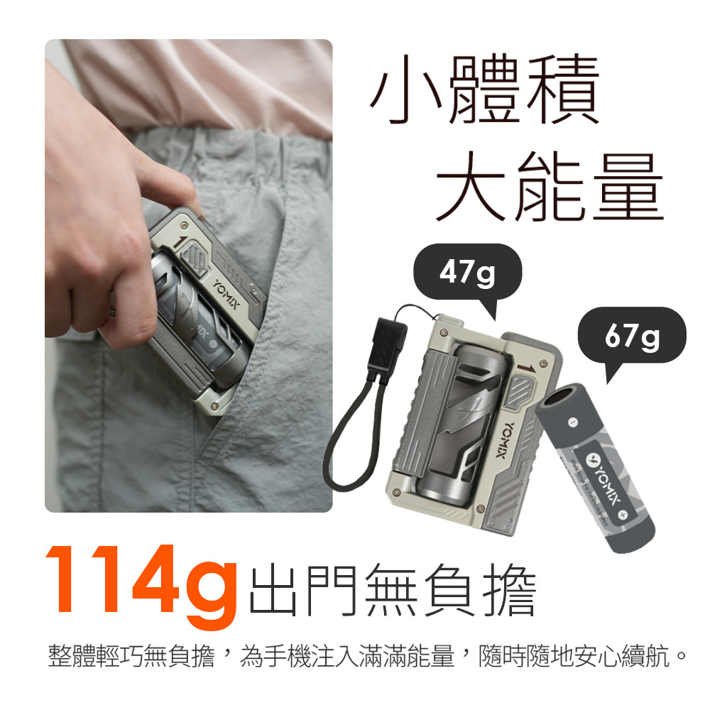 yomix,優迷,充電神救援就用yomix,換電充,5000mAh可替換電池,小巧輕便 旅遊必備,支援PD快充