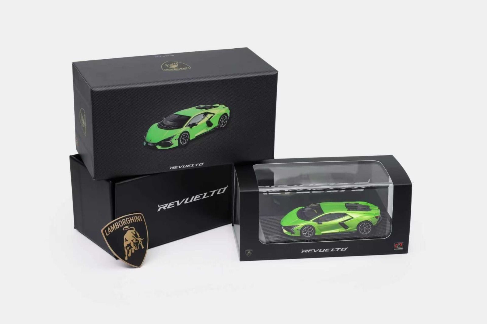 PO-$196 * LCD * 1:64 Lamborghini Revuelto (Apple Green color) (Special packing)*天地盒包裝,附品牌錫克片