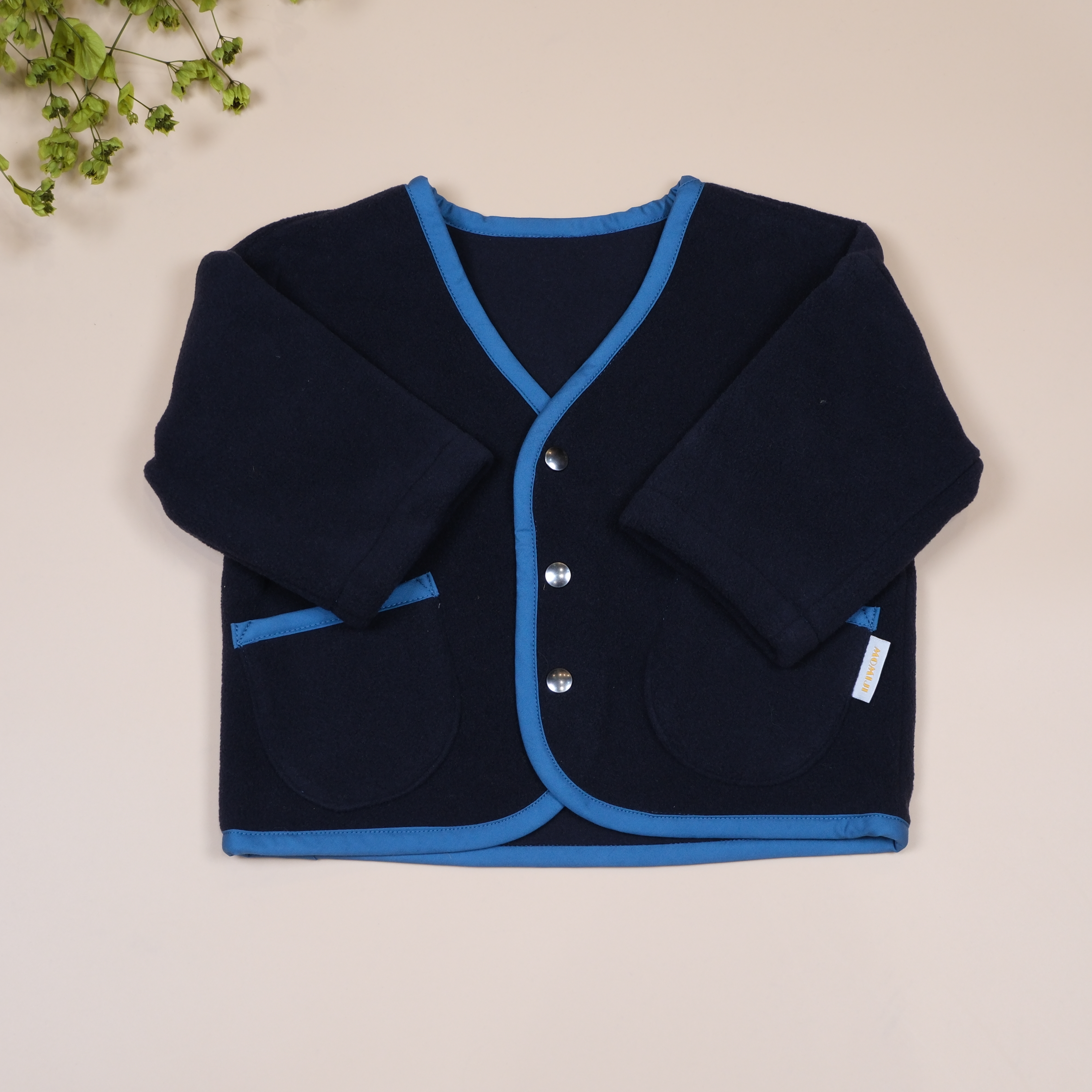 森森日常 ❖ 藏青色 ❖ 手作童裝刷毛按扣外套