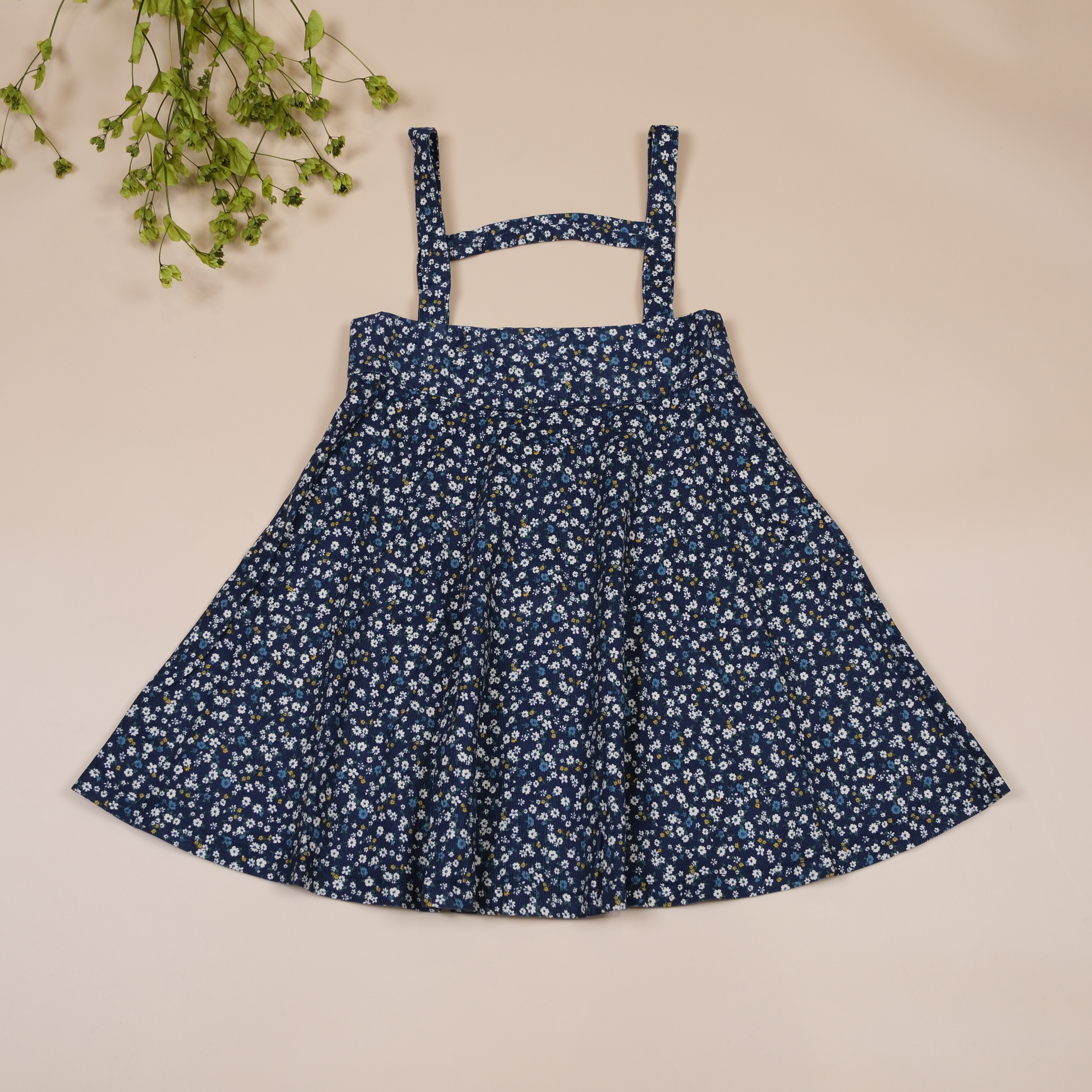 柔光花園 Soft Garden ✽ 深海藍 ✽ 手作女童高腰吊帶裙