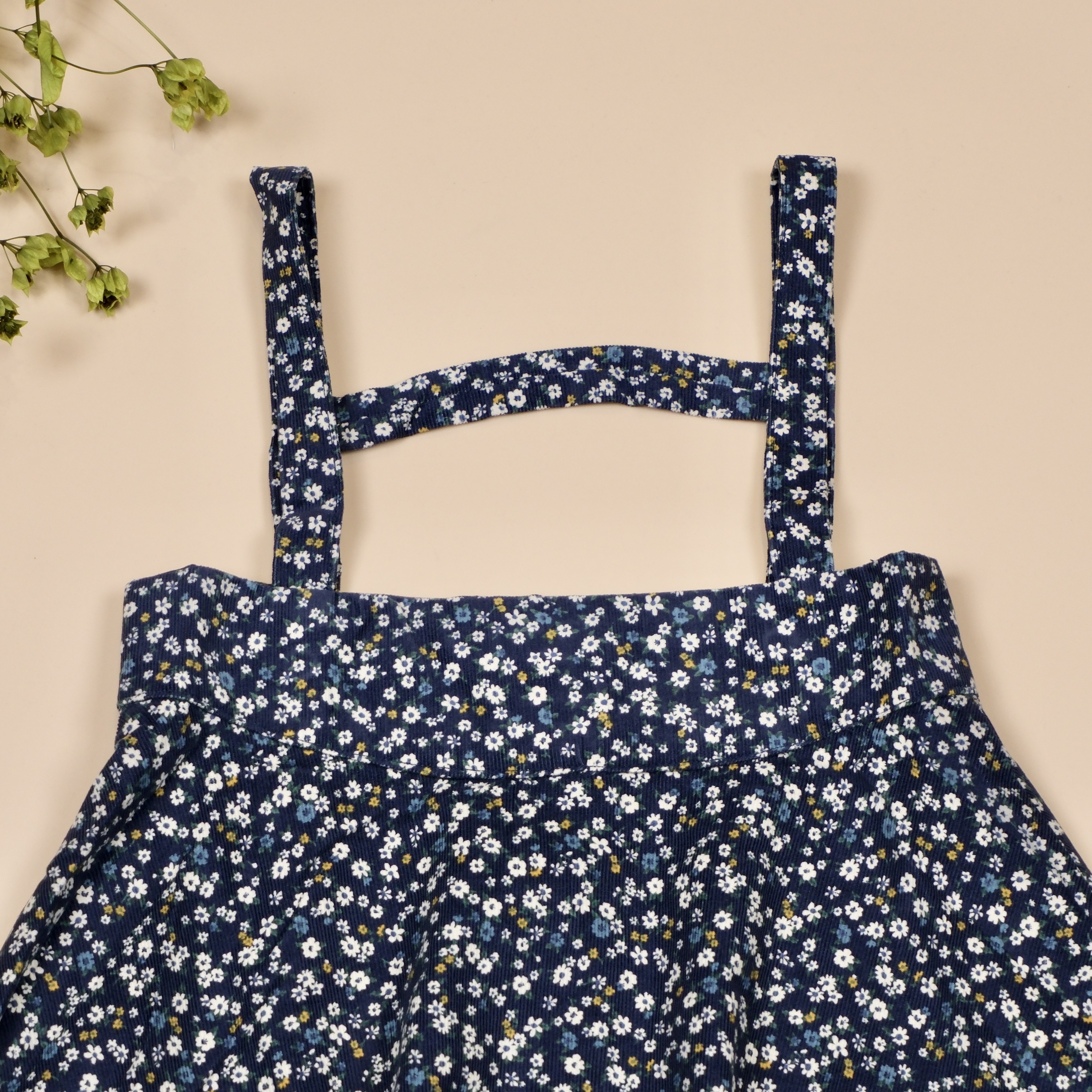 柔光花園 Soft Garden ✽ 深海藍 ✽ 手作女童高腰吊帶裙