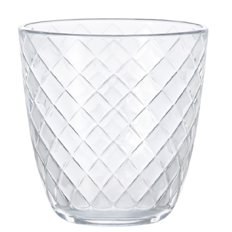 強化玻璃杯/菱形紋 315ml
