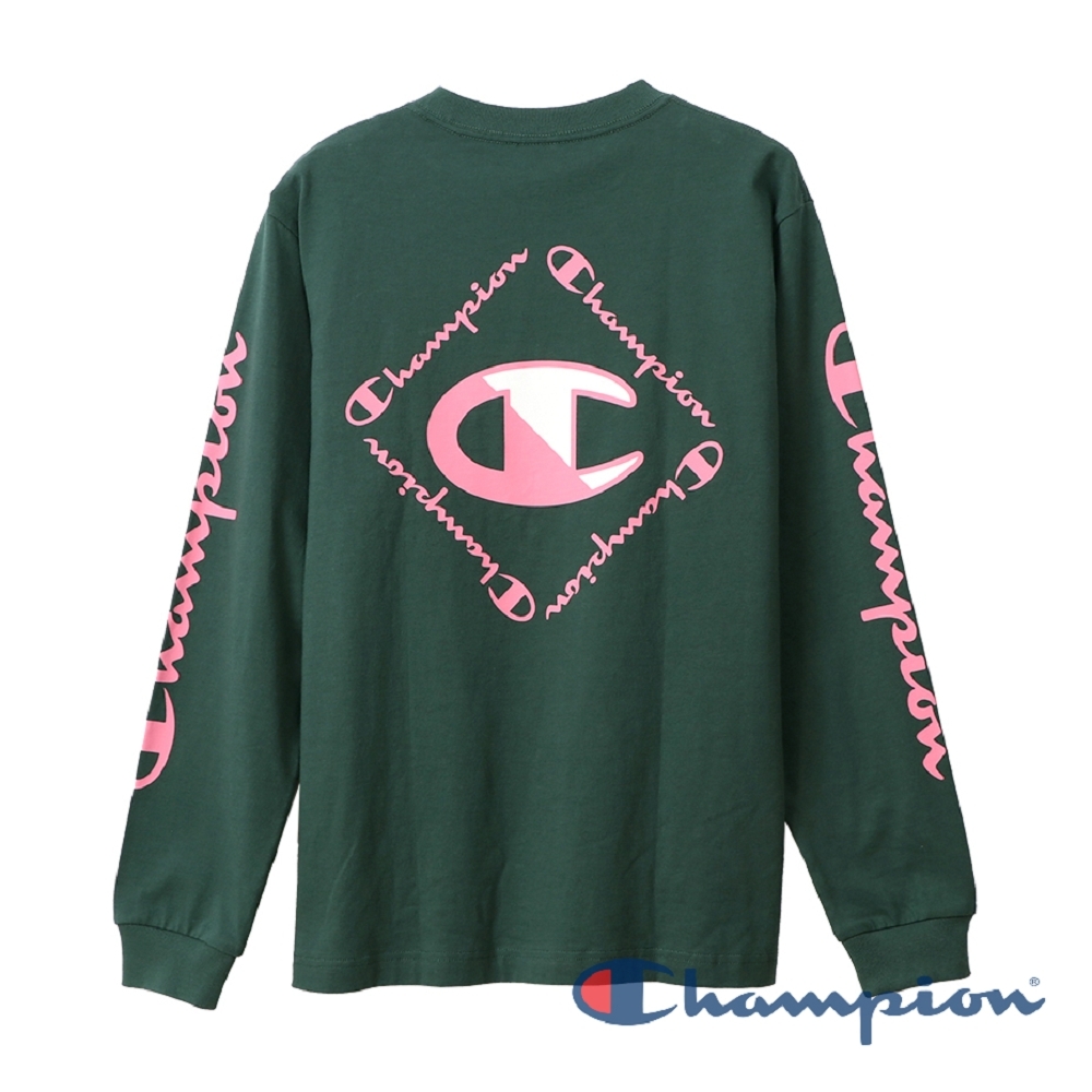 男款-CHAMPION AS 印花LOGO長TEE-綠色（C3-R402-570）