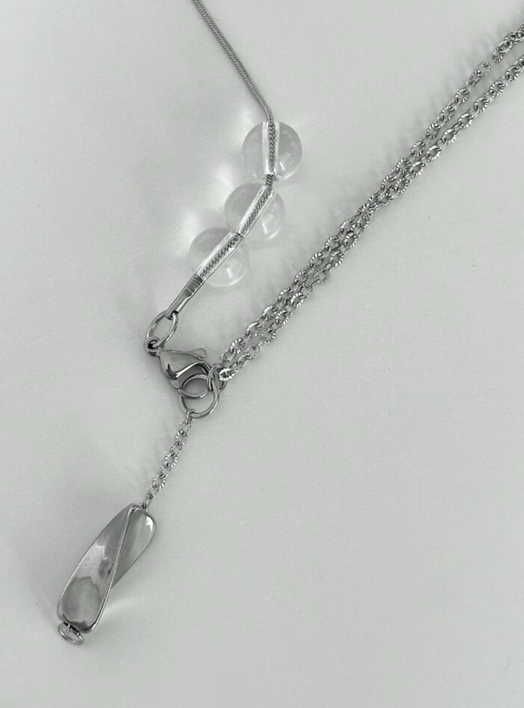 OFUSE - aqua necklace (clear)