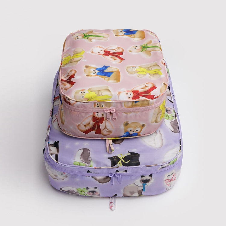 美國 BAGGU 3D方方收納包組 Fancy Animals (L)