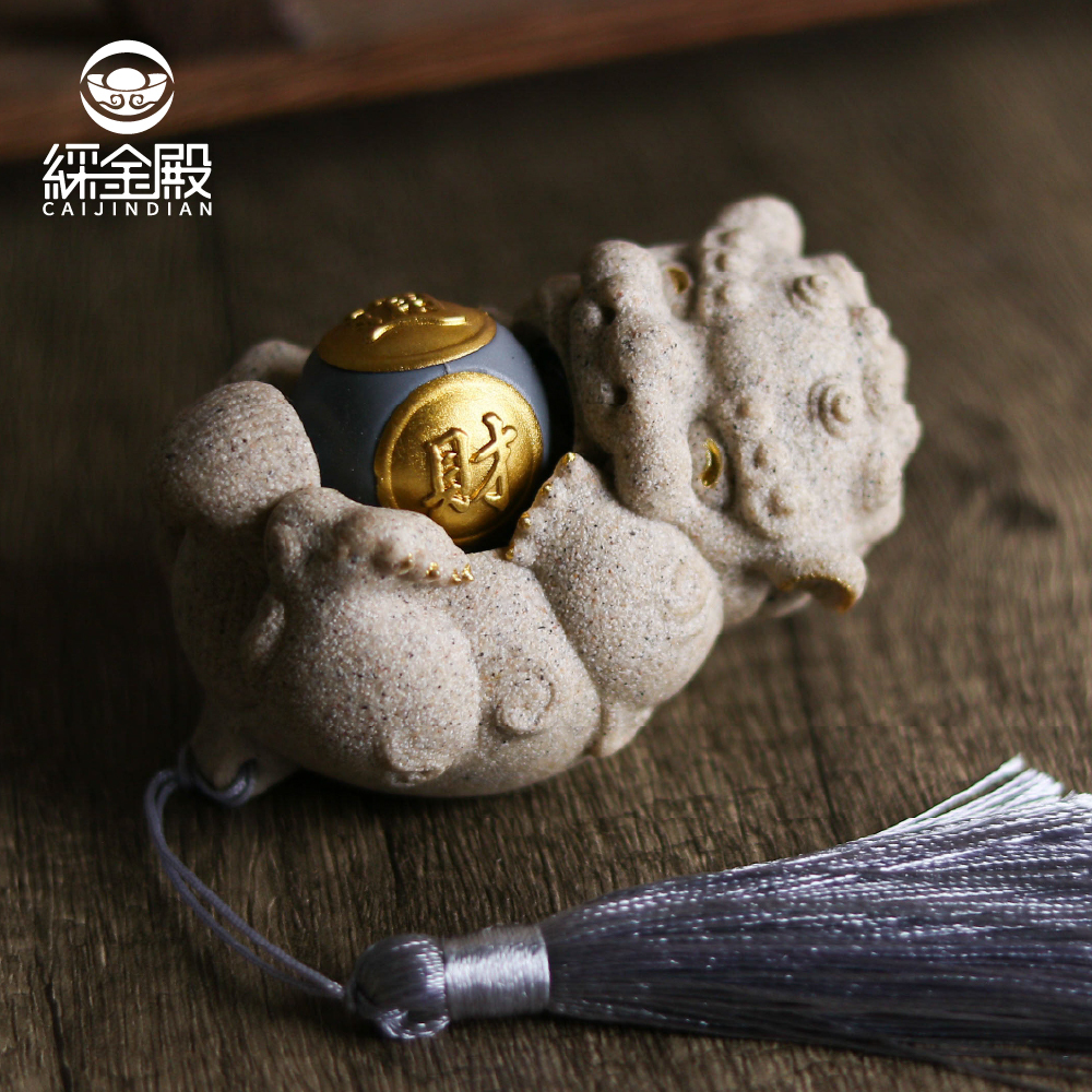 獅來運轉招財擺件｜財運珠｜聚財暴富｜轉動｜財運｜茶桌擺件｜過爐加持【綵金殿】