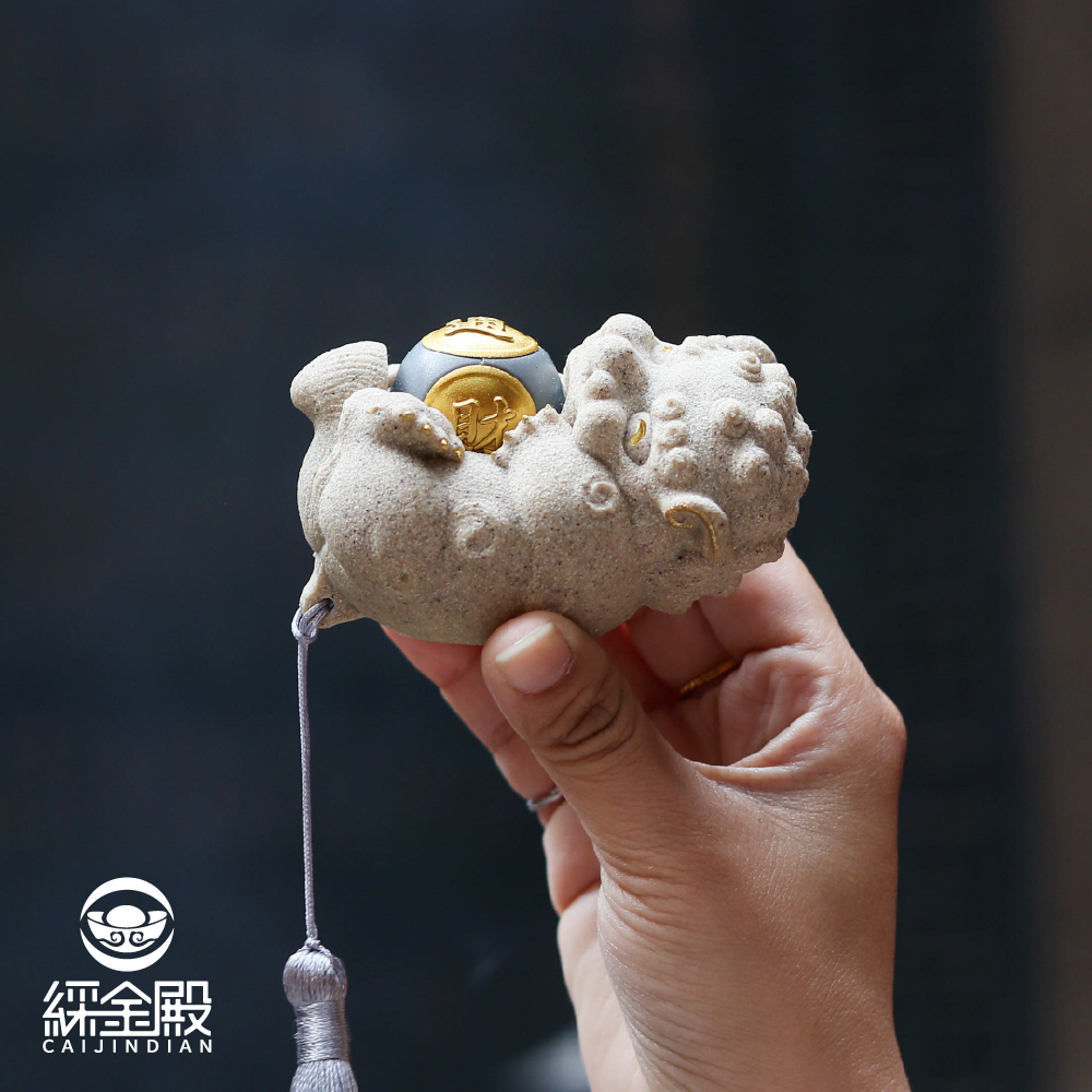 獅來運轉招財擺件｜財運珠｜聚財暴富｜轉動｜財運｜茶桌擺件｜過爐加持【綵金殿】