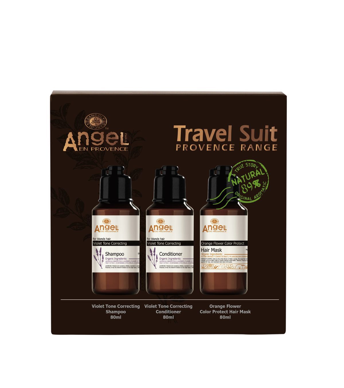 DANCOLY 薰衣草紫調旅行洗護三件套（洗髮水80ml/護髮素80ml/髮膜 80ml）