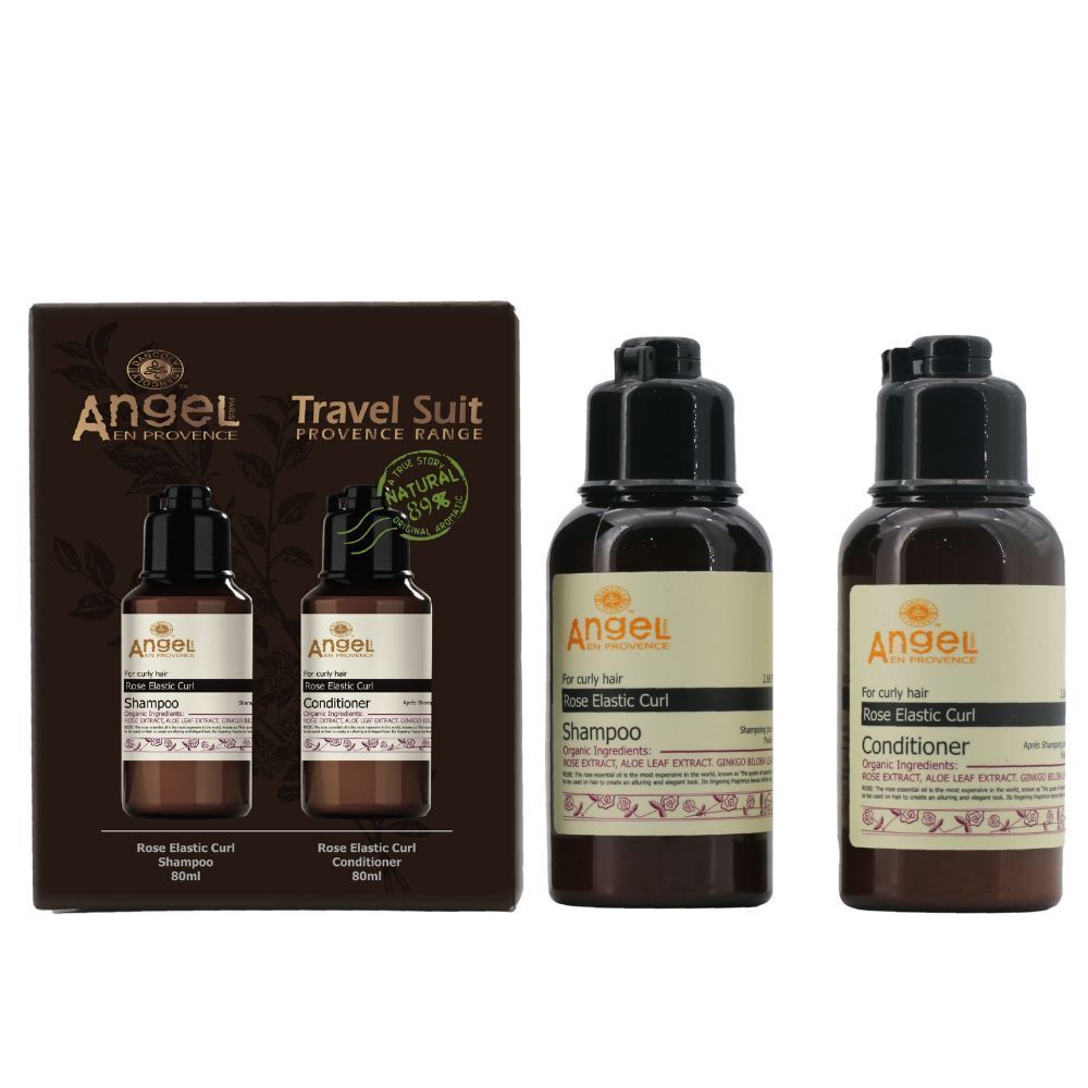 DANCOLY 玫瑰彈力卷髮洗護旅行套裝（洗髮水80ml&護髮素80ml）