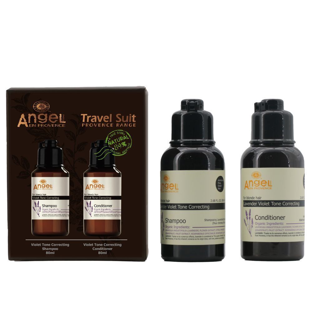 DANCOLY 薰衣草紫色調修正洗護旅行套裝（洗髮水80ml&護髮素80ml）