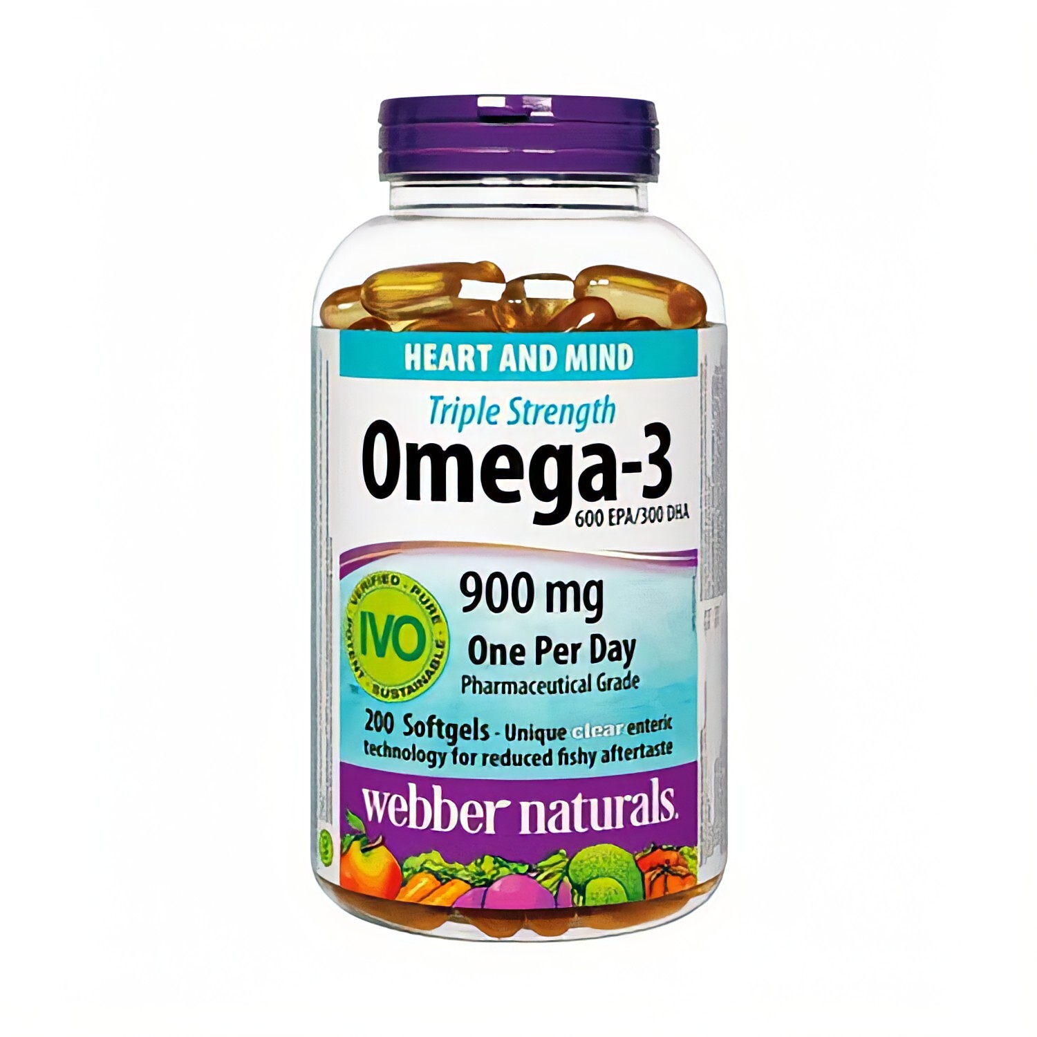 Webber Naturals Omega 3 900mg , 200 Softgels [EXP：05/2029]