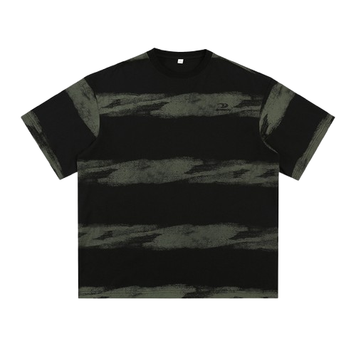 撞色扎染條紋短袖 MT7164