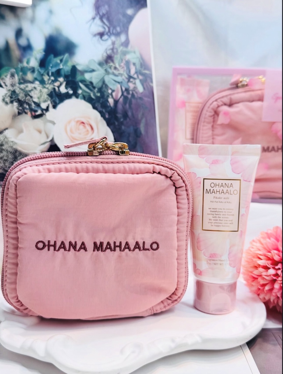 OHANA MAHAALO  愛戀茉莉 裝可愛禮物小包護手霜組