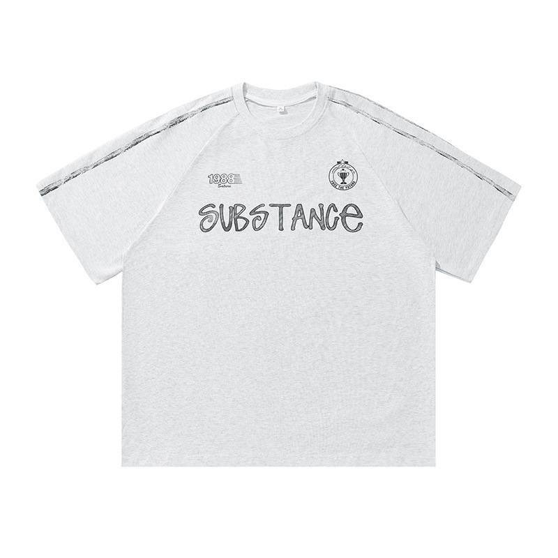 美式復古撞色字母短袖 MT7158